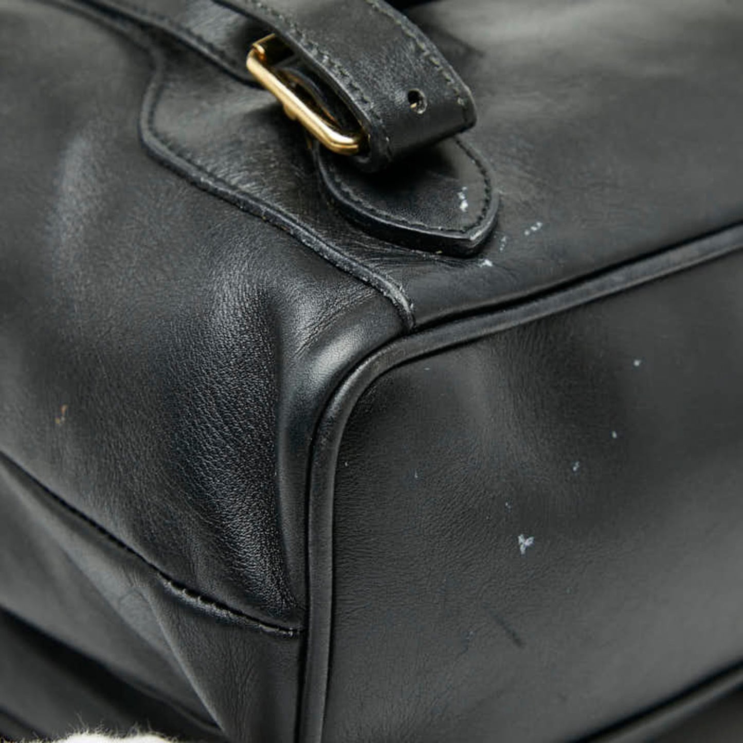 Gucci Black Leather Backpack