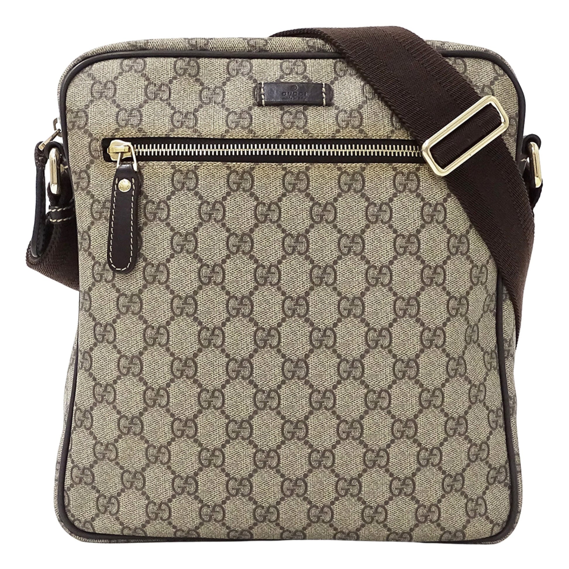 Gucci Beige Brown Gg Supreme Shoulder Bag