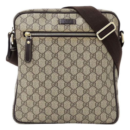 Gucci Beige Brown Gg Supreme Shoulder Bag
