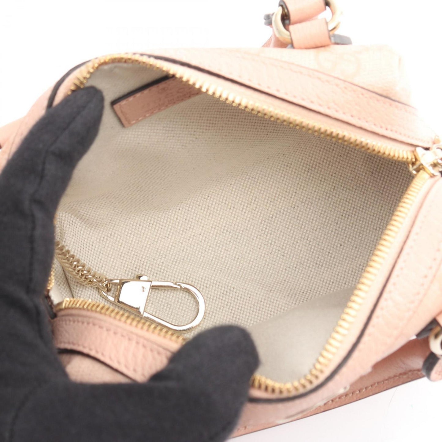 Gucci Pink Gg Supreme Leather Handbag