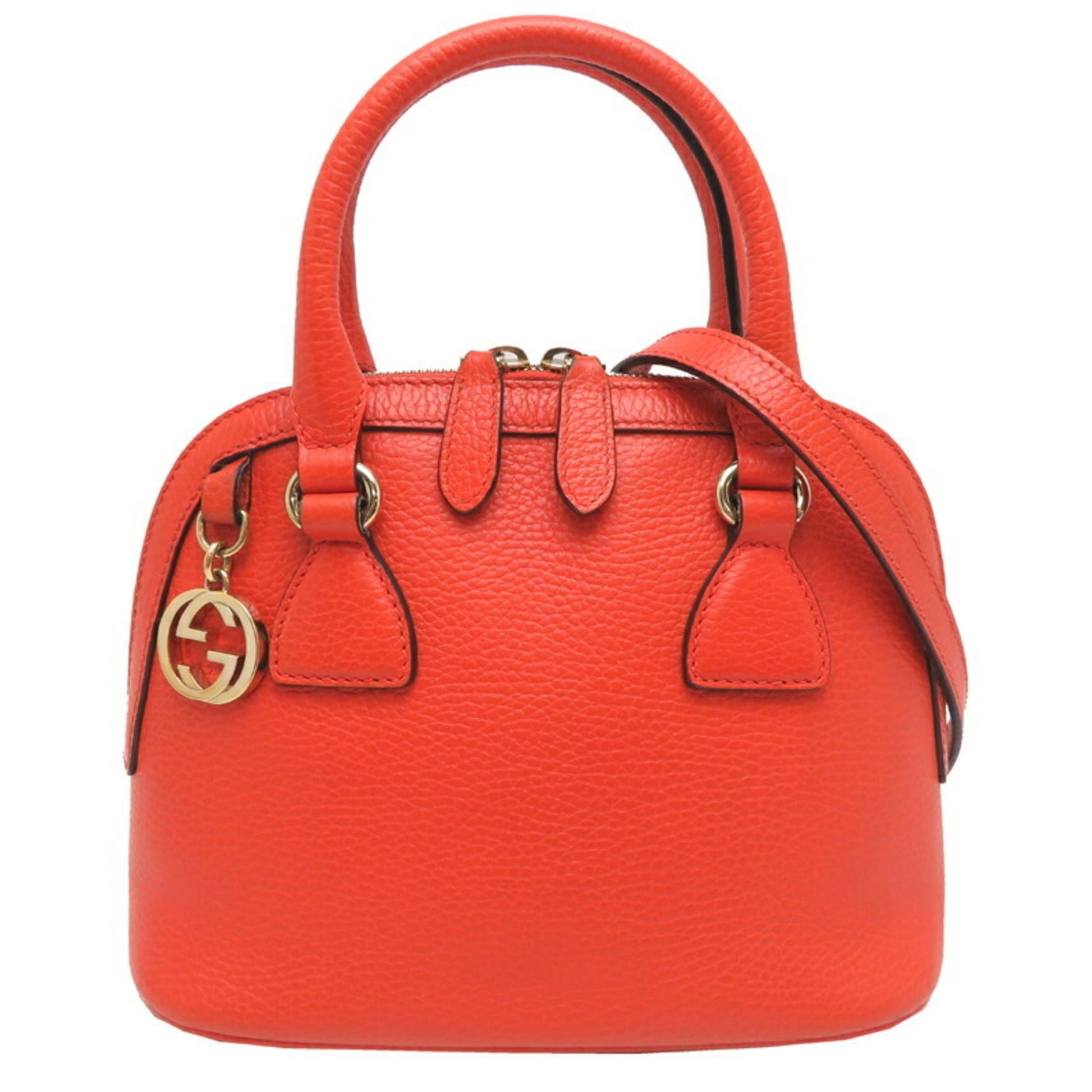 Gucci Orange Leather Handbag