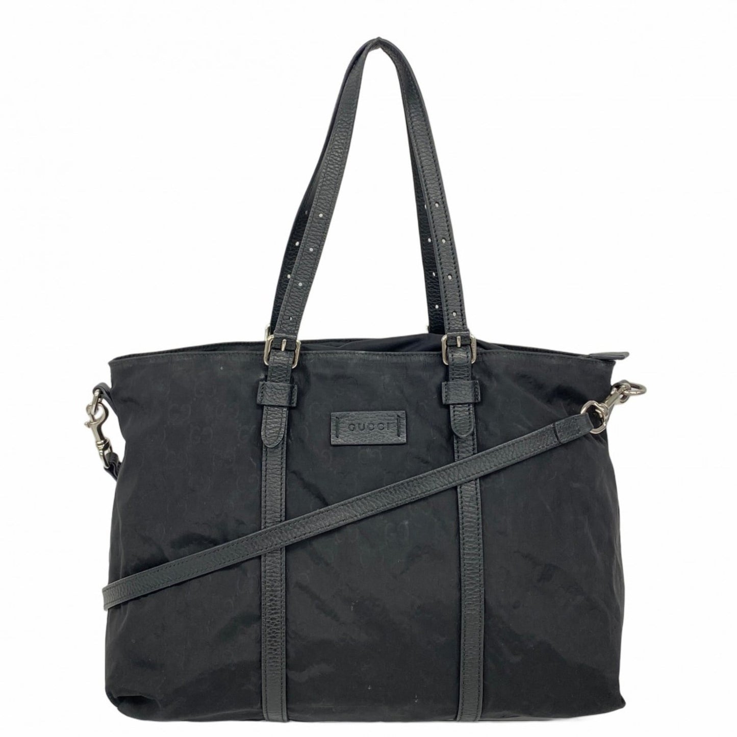 Gucci Black Nylon Tote Bag
