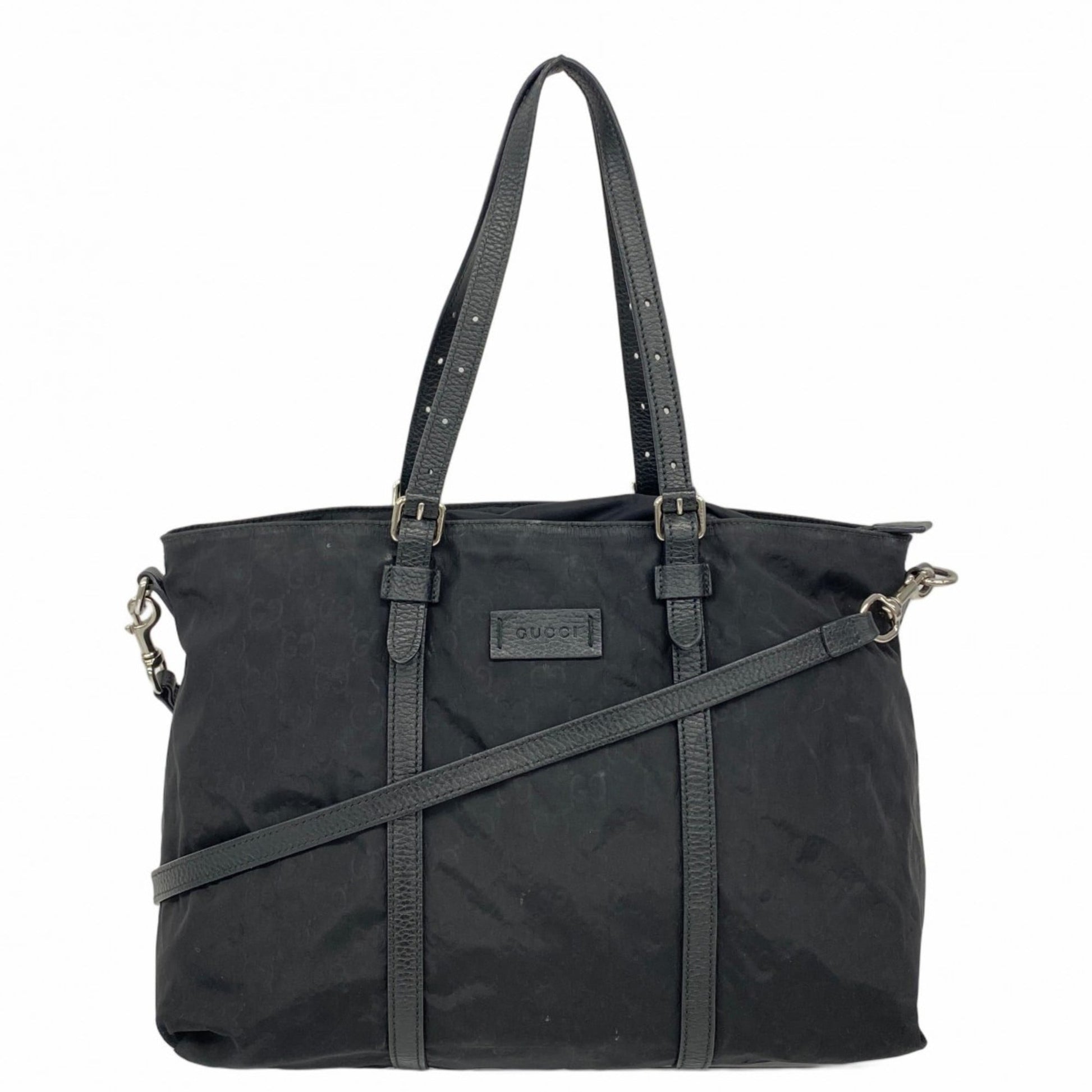 Gucci Black Nylon Tote Bag