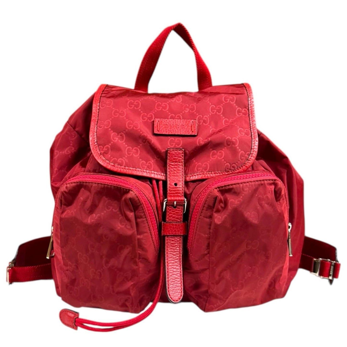 Gucci Red Color Nylon Backpack