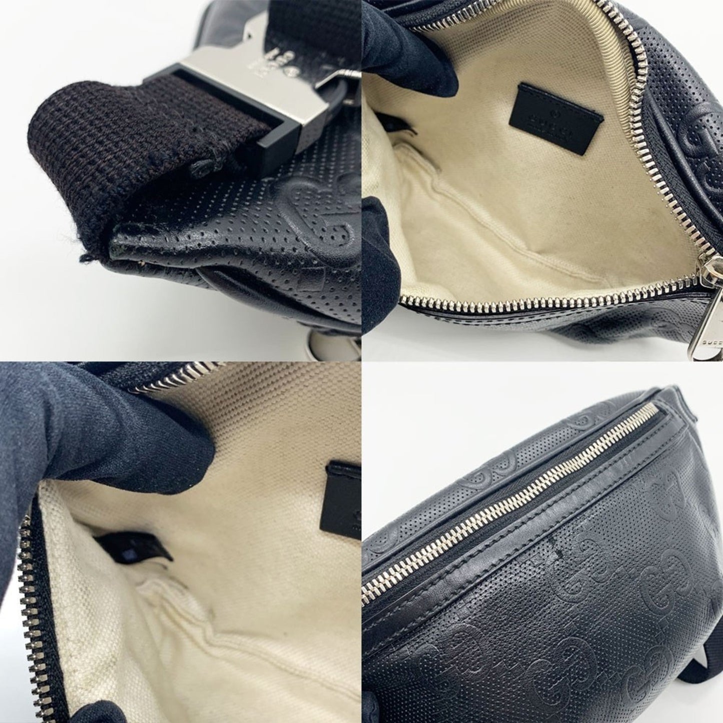 Gucci Leather Fanny Pack Sling Bag