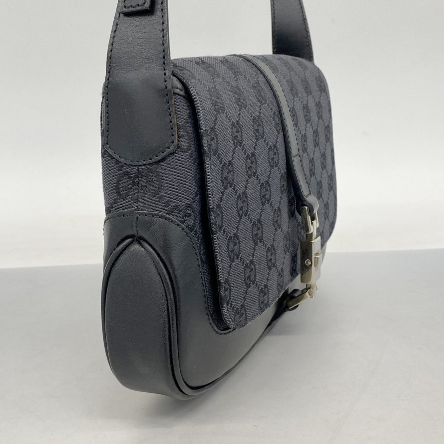 Gucci Black Canvas Shoulder Bag