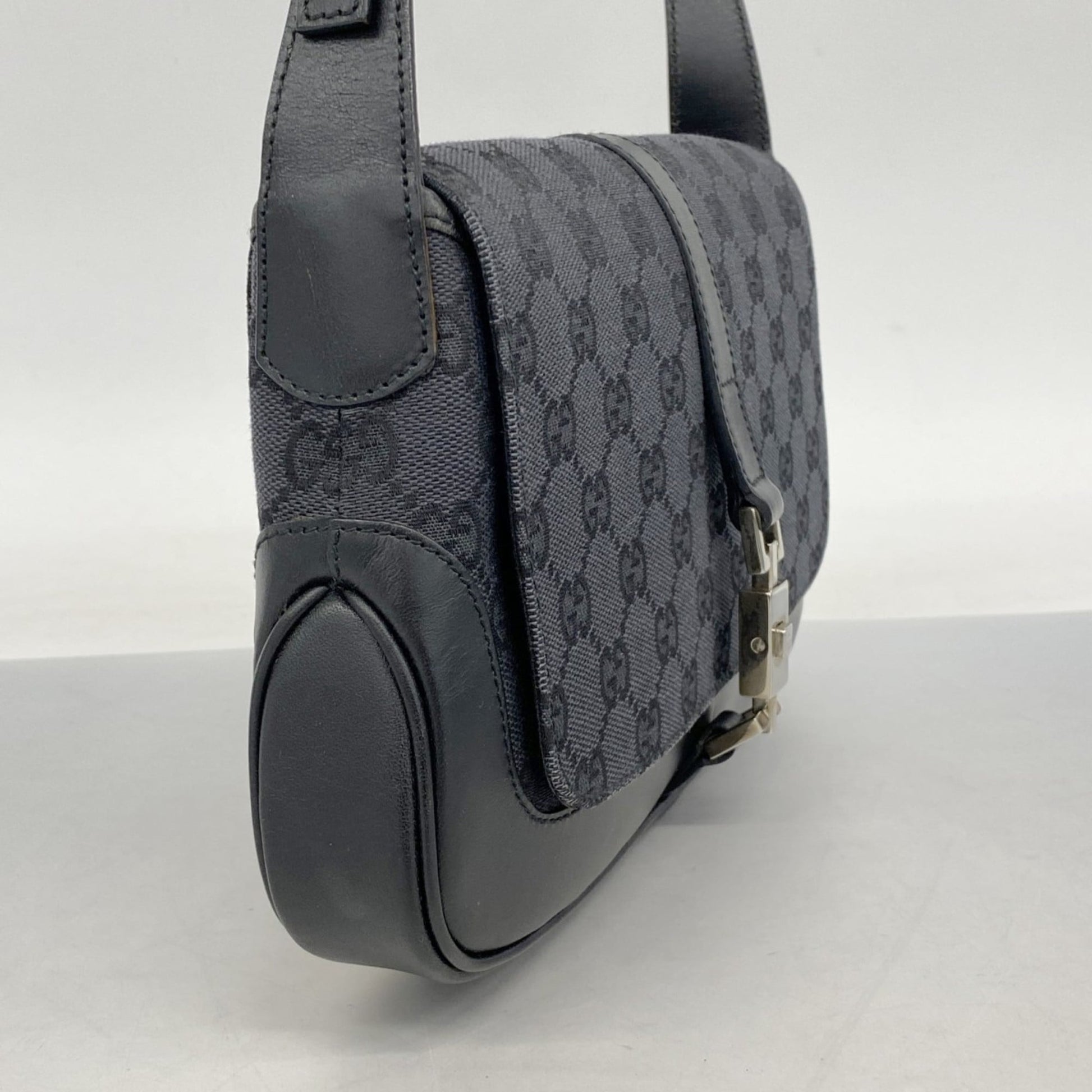 Gucci Black Canvas Shoulder Bag