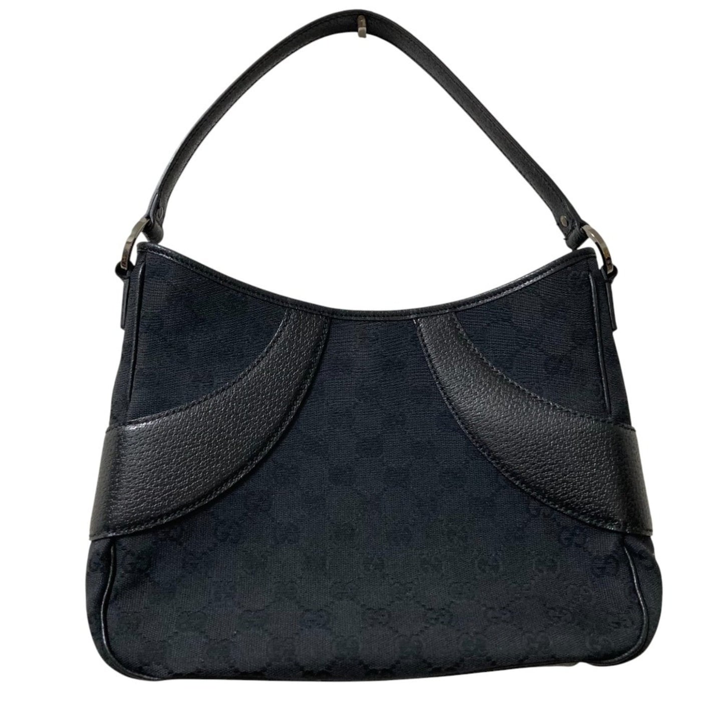 Gucci Black Gg Canvas Handbag