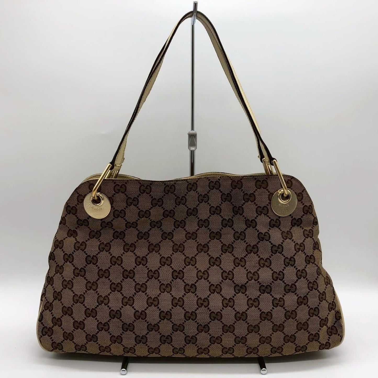 Gucci Gg Canvas Beige Gg Canvas Handbag Tote Bag