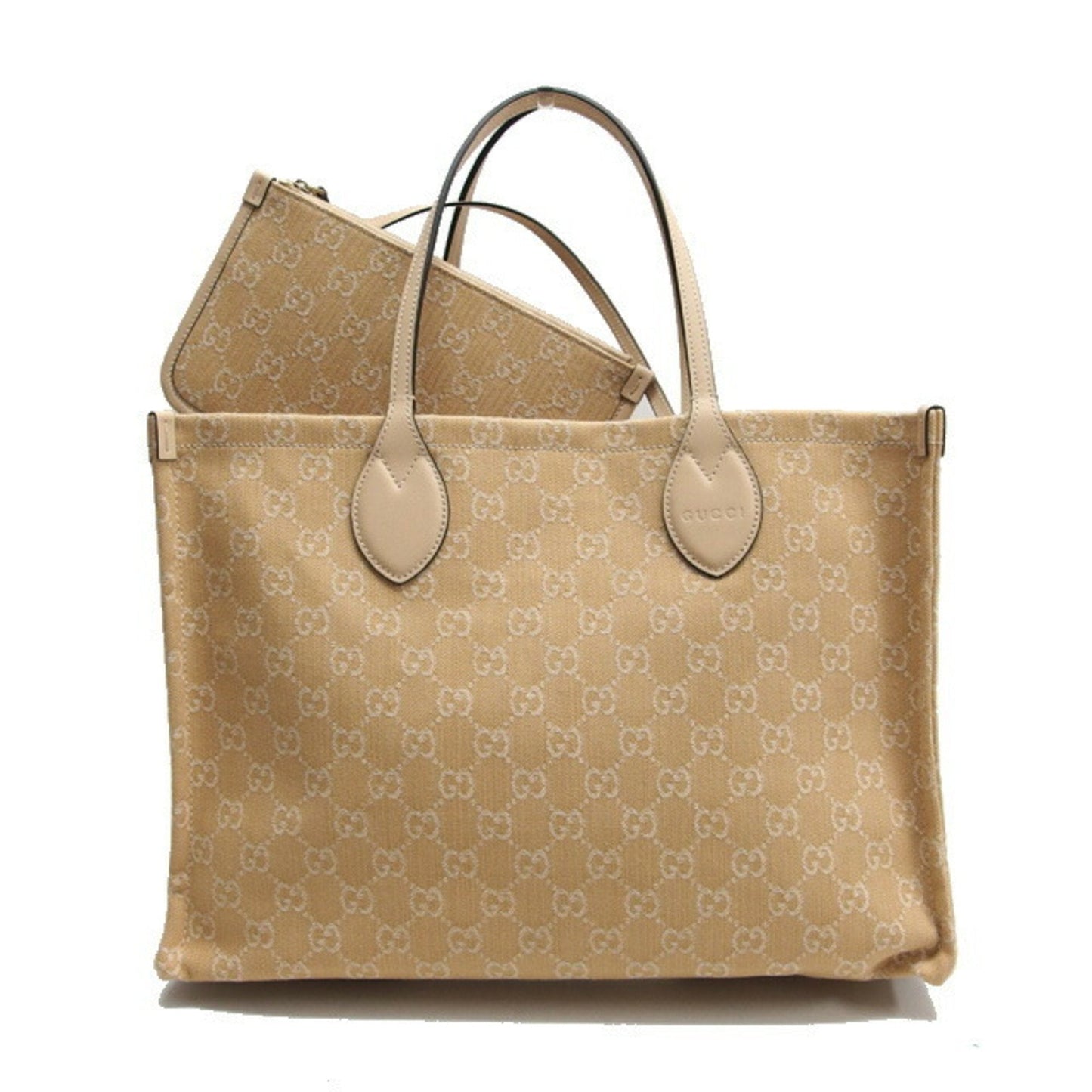 Gucci Ophidia Beige Canvas Handbag Tote Bag