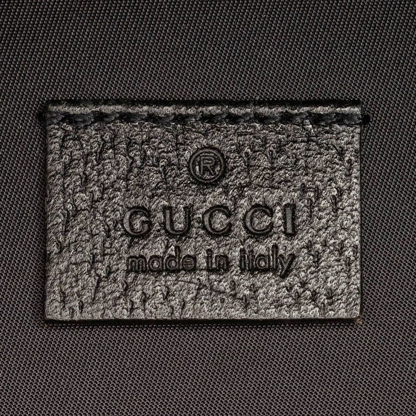 Gucci Black Nylon Leather Tote Bag