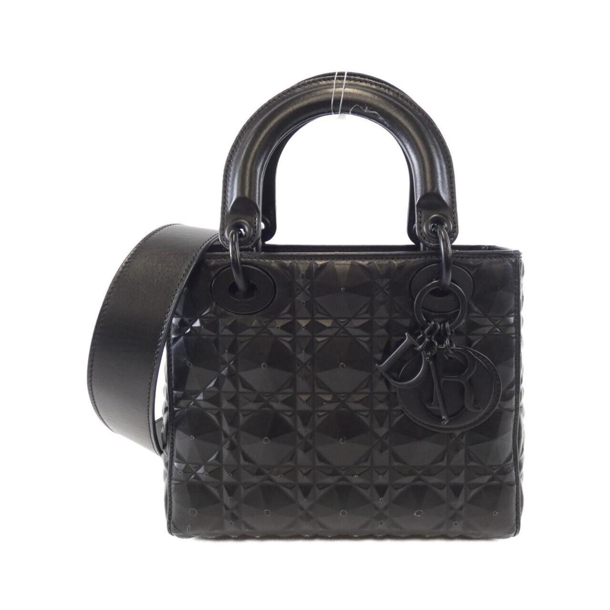 Dior Handbag Christian 10 Leather Black