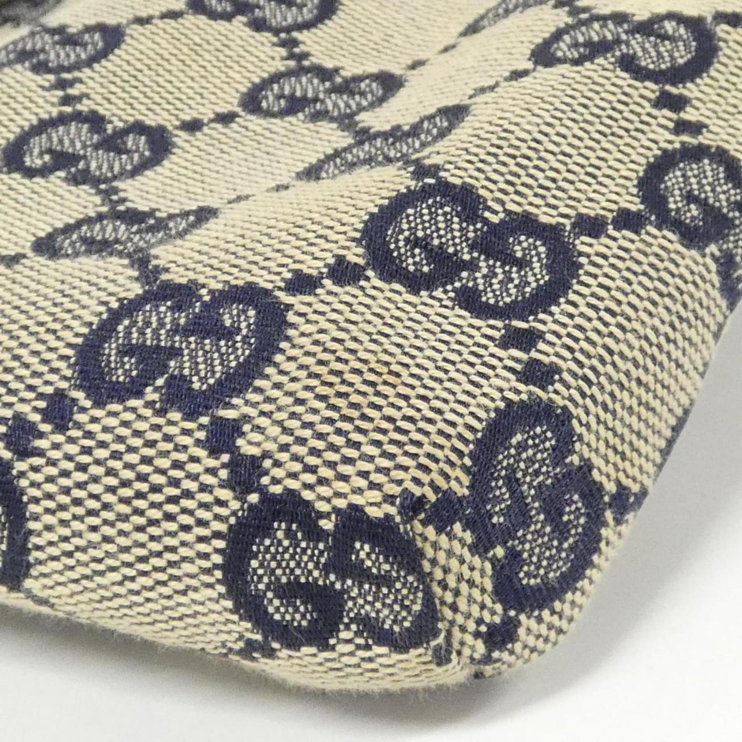 Gucci Beige Navy Gg Canvas Fanny Pack