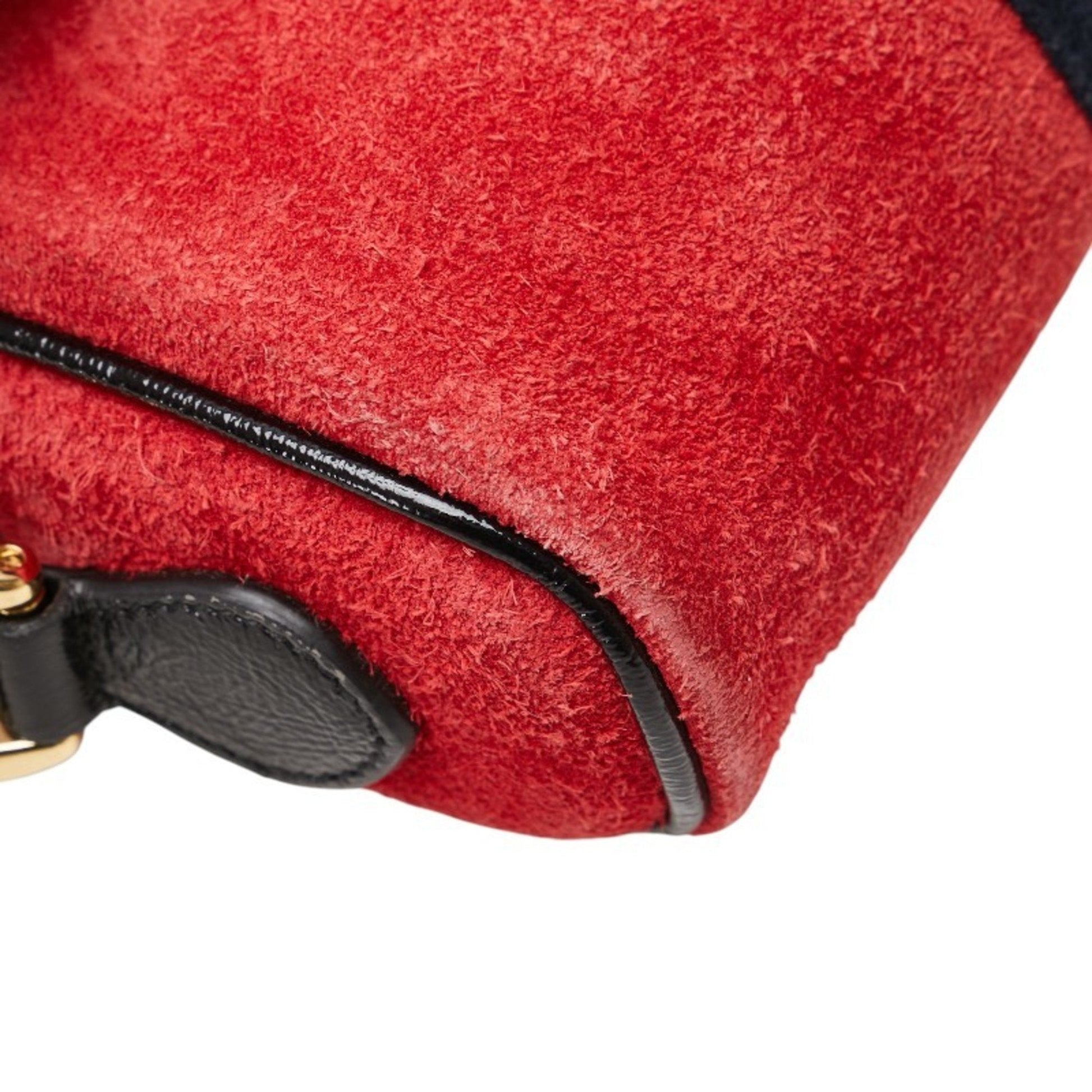 Gucci Multi-Color Red Color Suede Leather Shoulder Bag