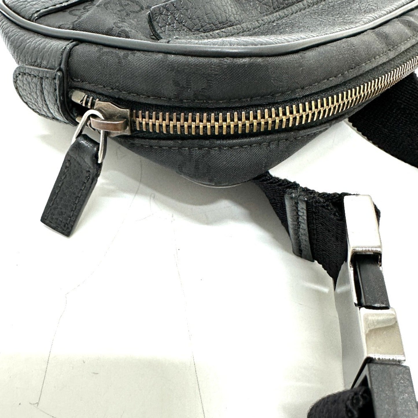Gucci Black Nylon Leather Sling Bag