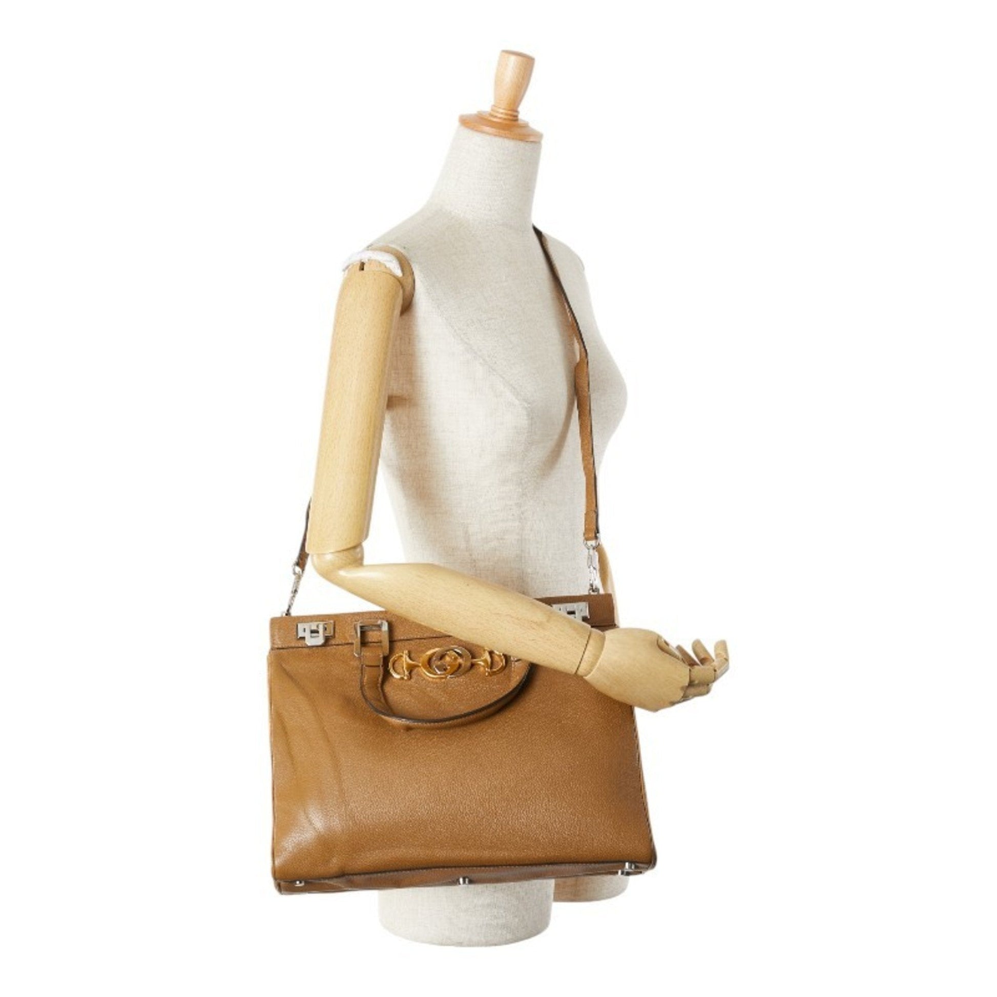 Gucci Brown Leather Handbag Shoulder Bag