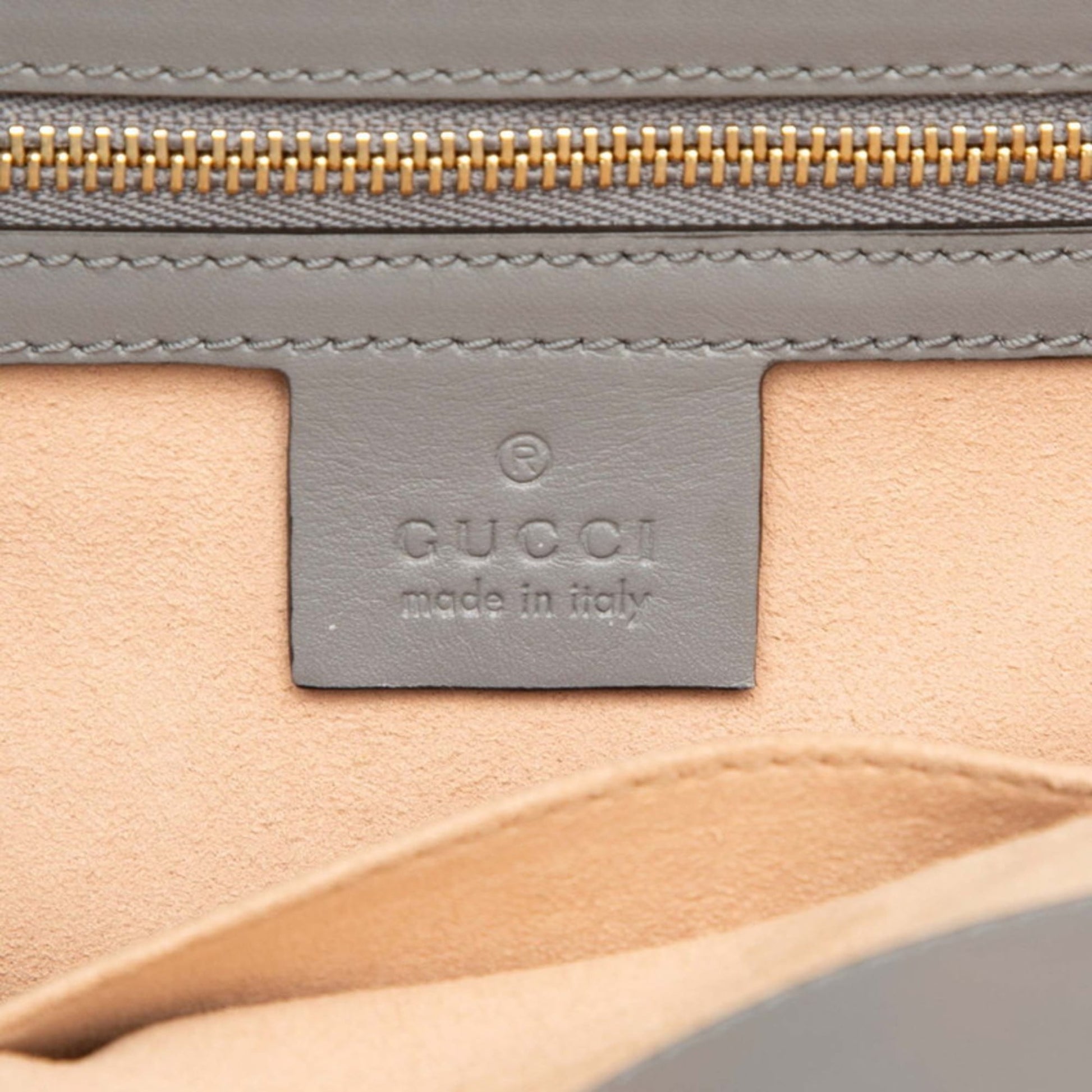 Gucci Gray Leather Handbag