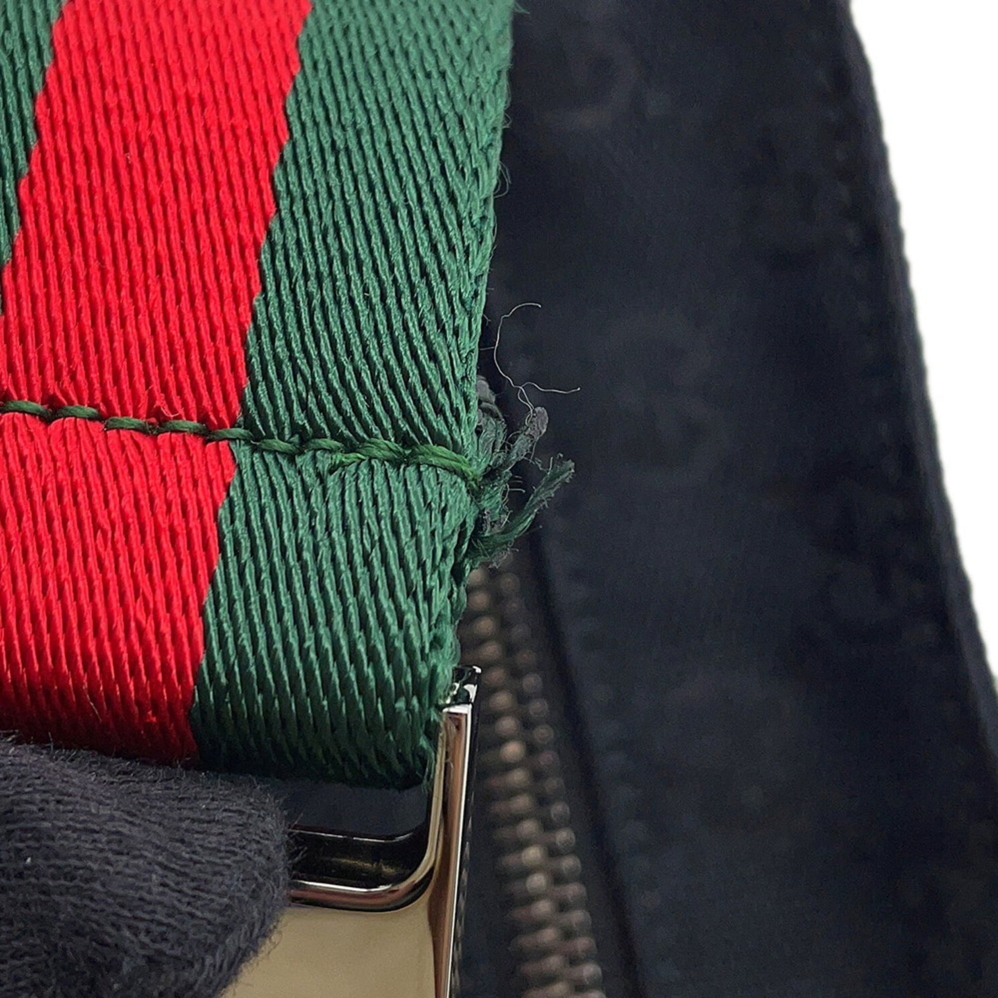 Gucci Sherry Line Black Gg Canvas Sling Bag