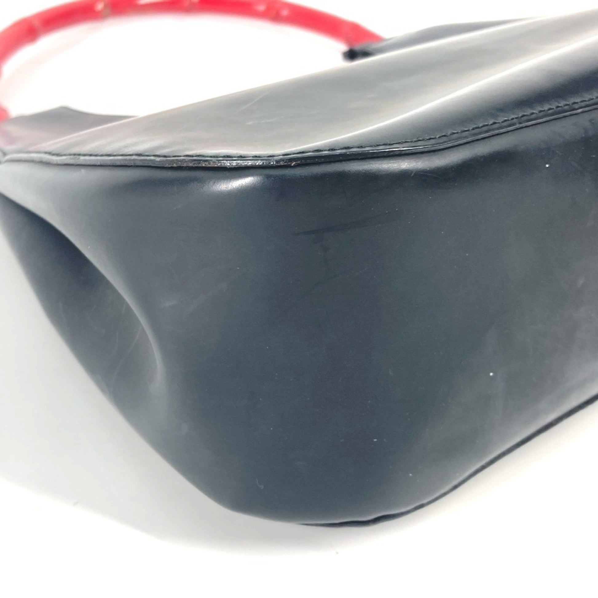 Gucci Black Red Color Leather Handbag Shoulder Bag