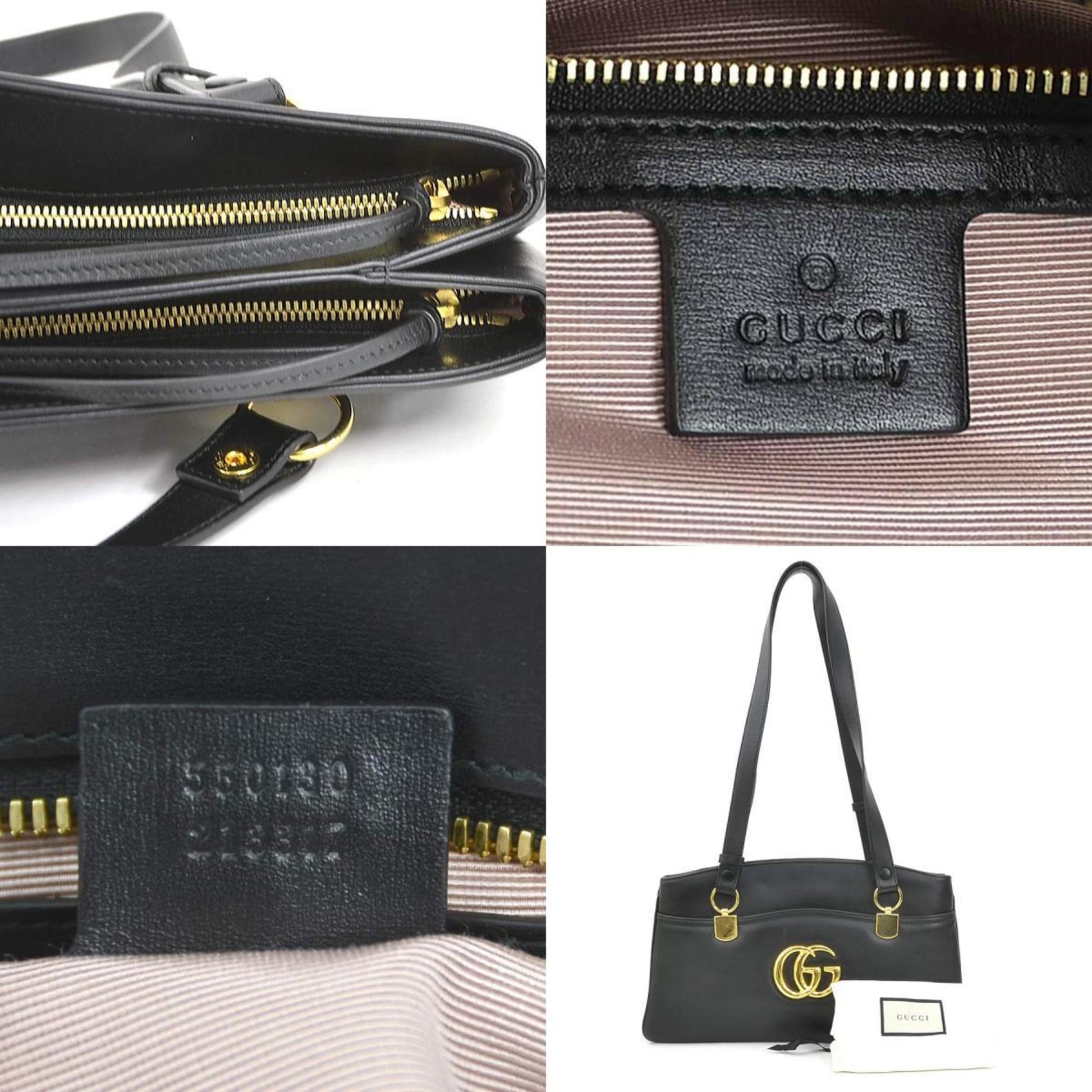 Gucci Black Leather Shoulder Bag
