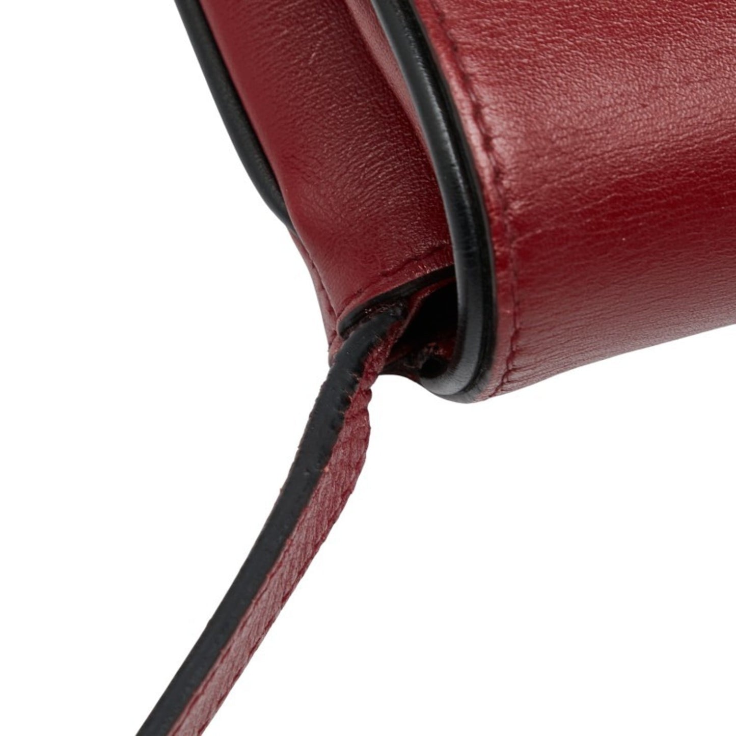 Gucci Black Red Color Leather Shoulder Bag