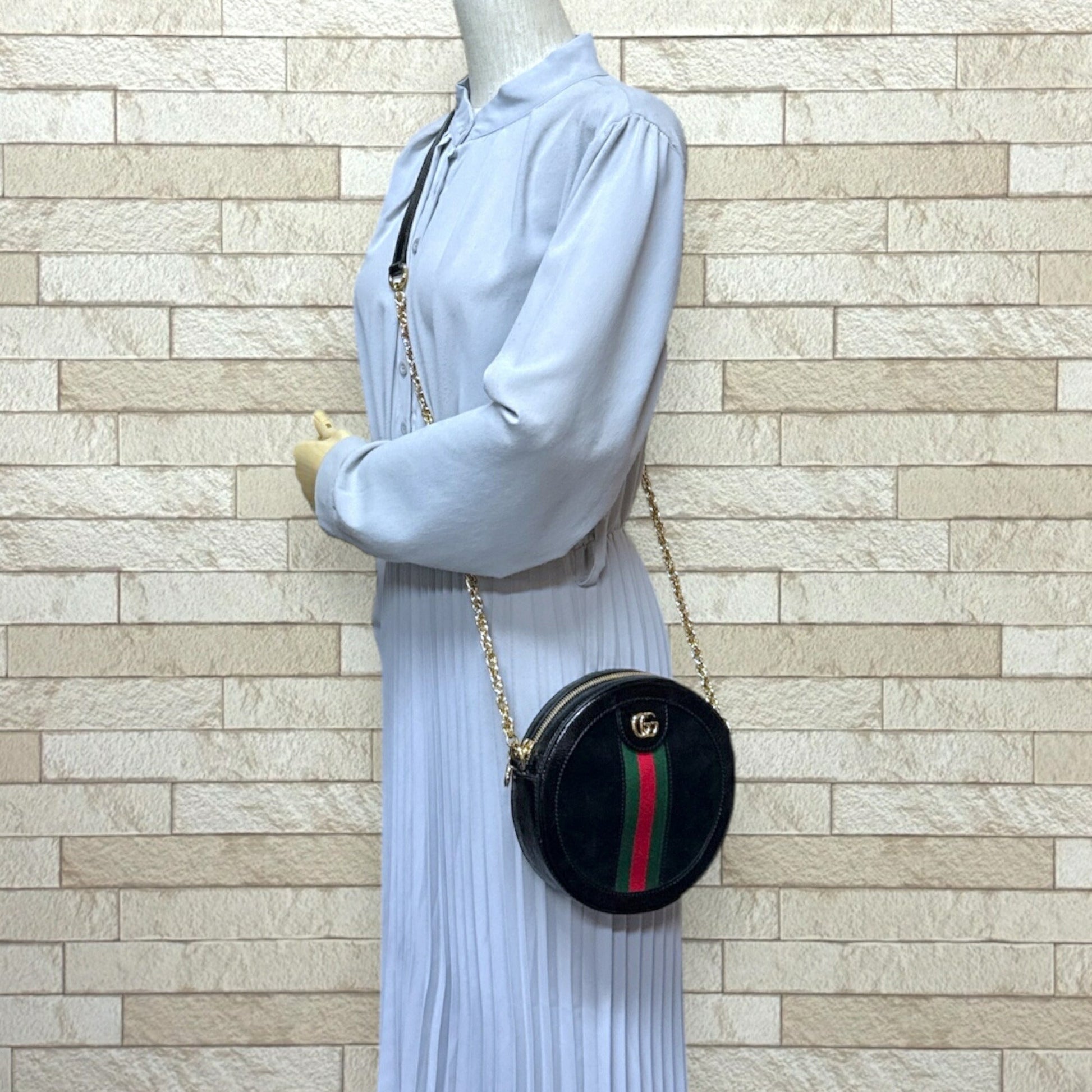 Gucci Black Patent Leather Suede Shoulder Bag