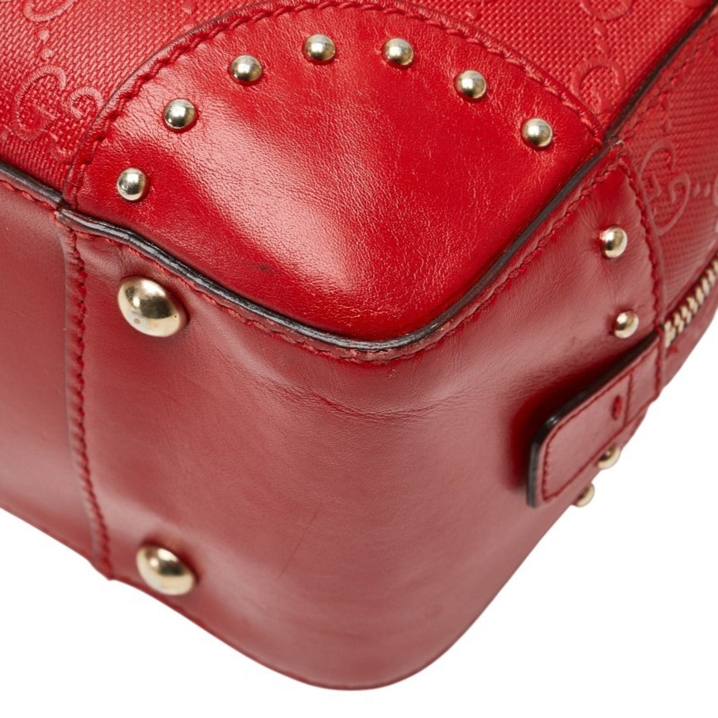 Gucci Red Color Leather Handbag Shoulder Bag