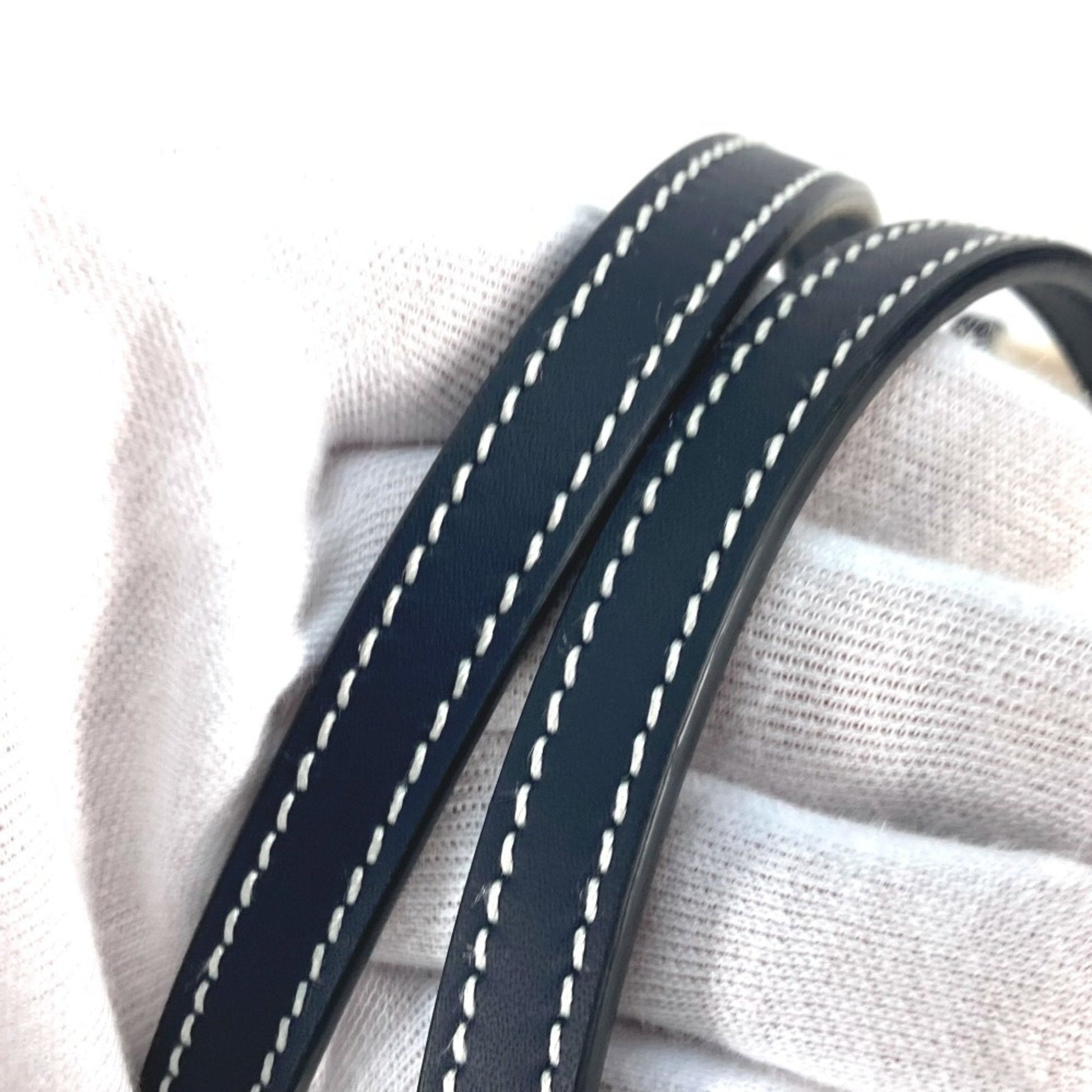 Gucci Beige Black Dark Navy Canvas Leather Shoulder Bag Tote Bag
