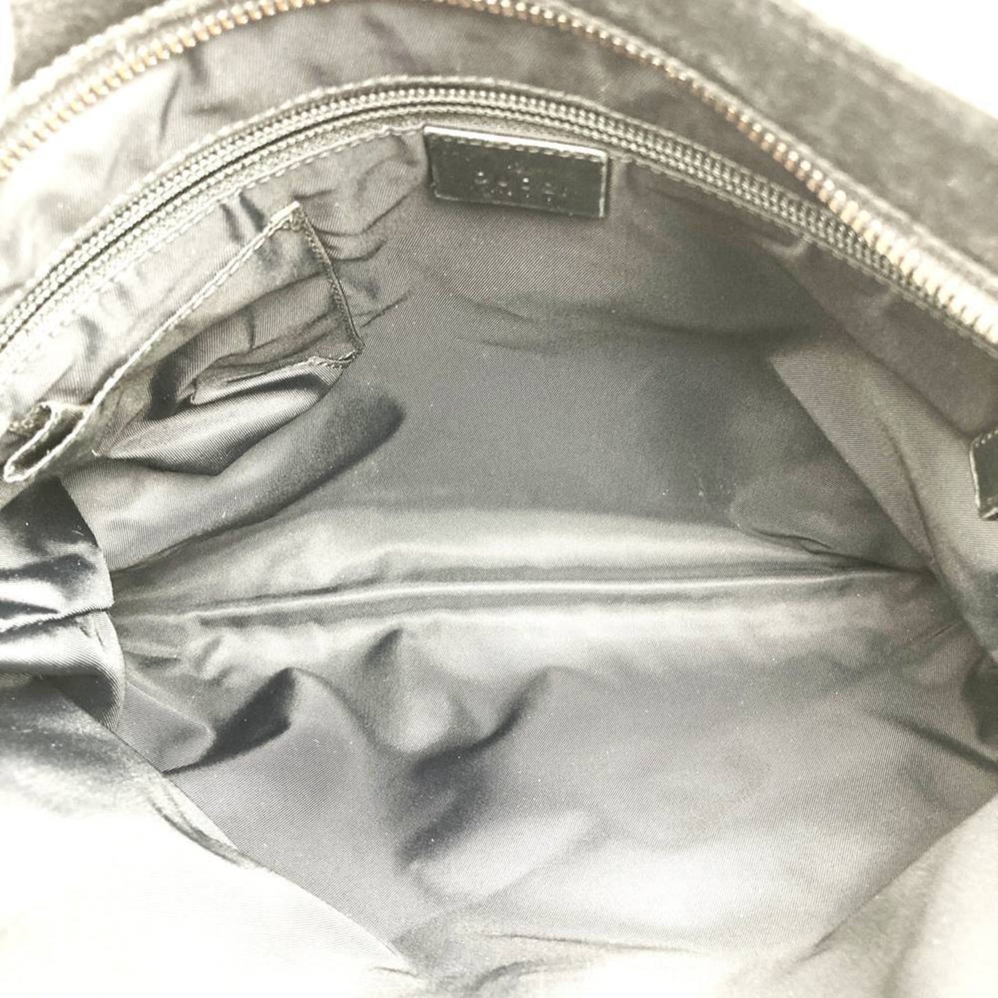Gucci Black Nylon Leather Shoulder Bag
