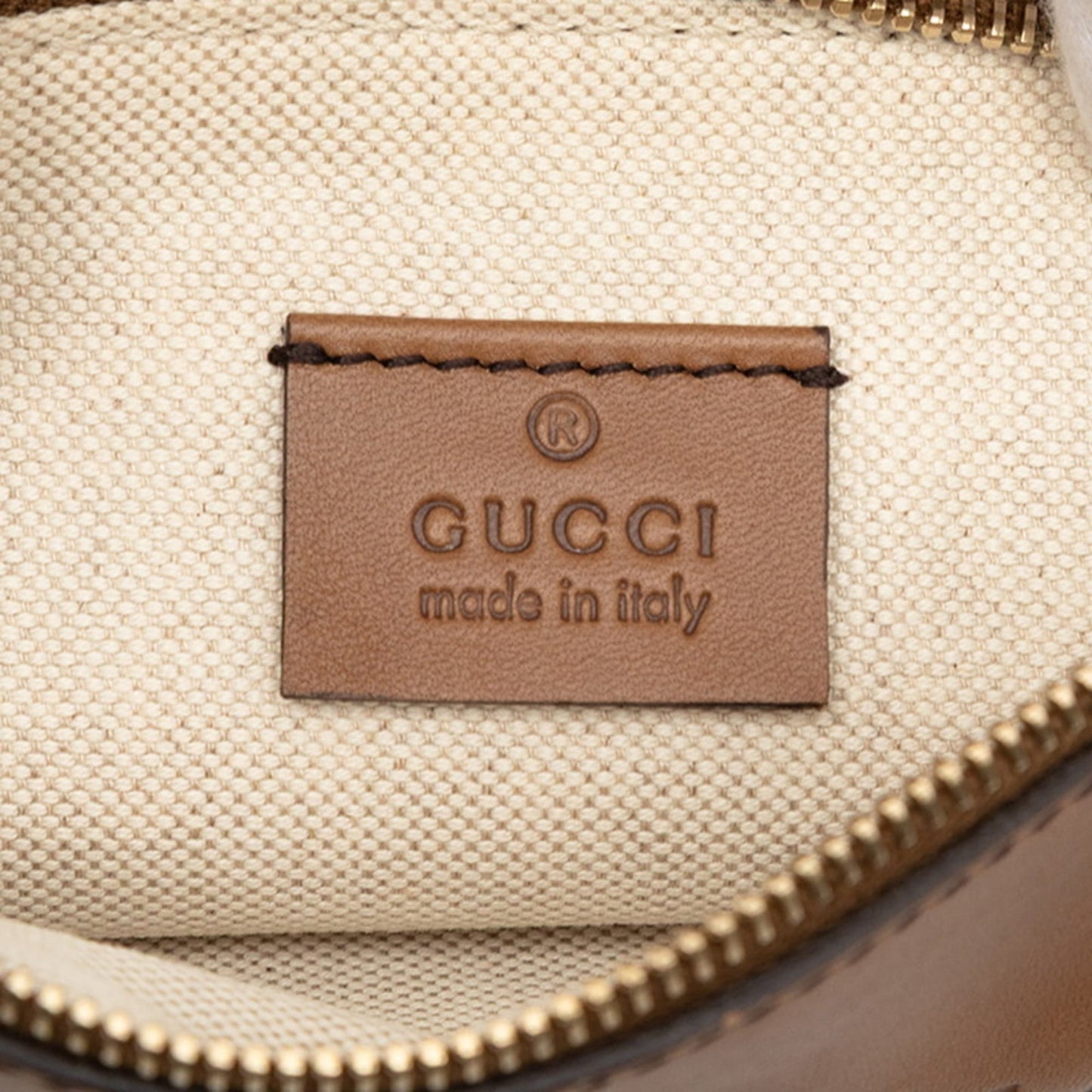Gucci Gg Canvas Beige Brown Gg Canvas Leather Tote Bag