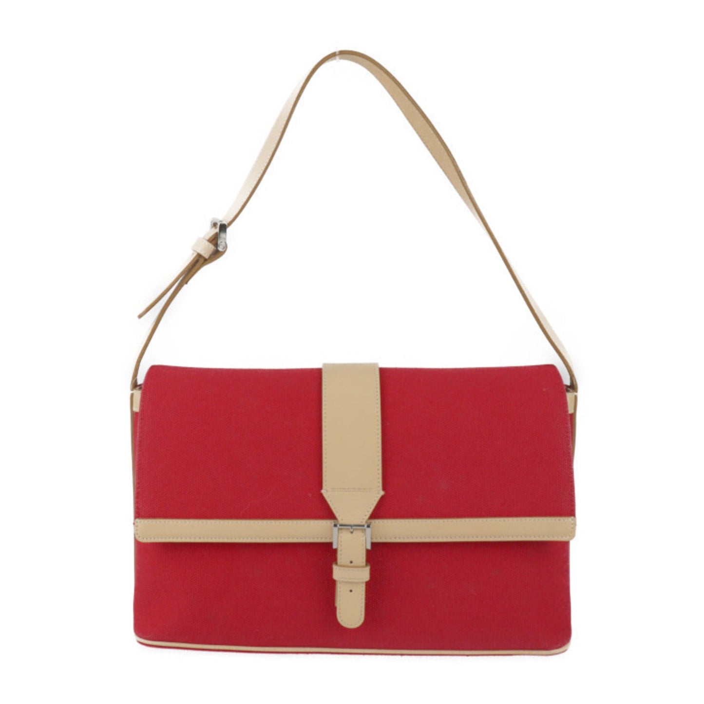 Burberry Color Handbag Shoulder Bag Tote Bag Leather Canvas Beige