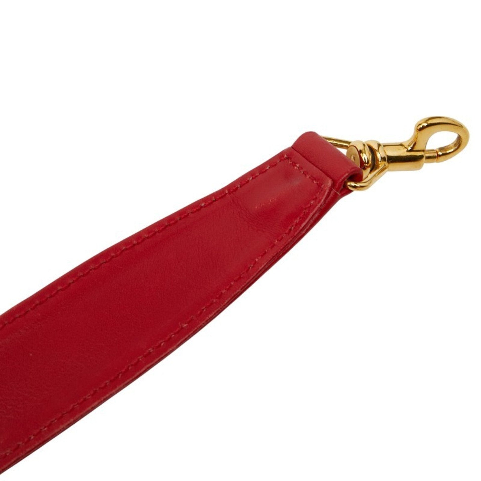 Gucci Bamboo Red Color Leather Handbag Shoulder Bag