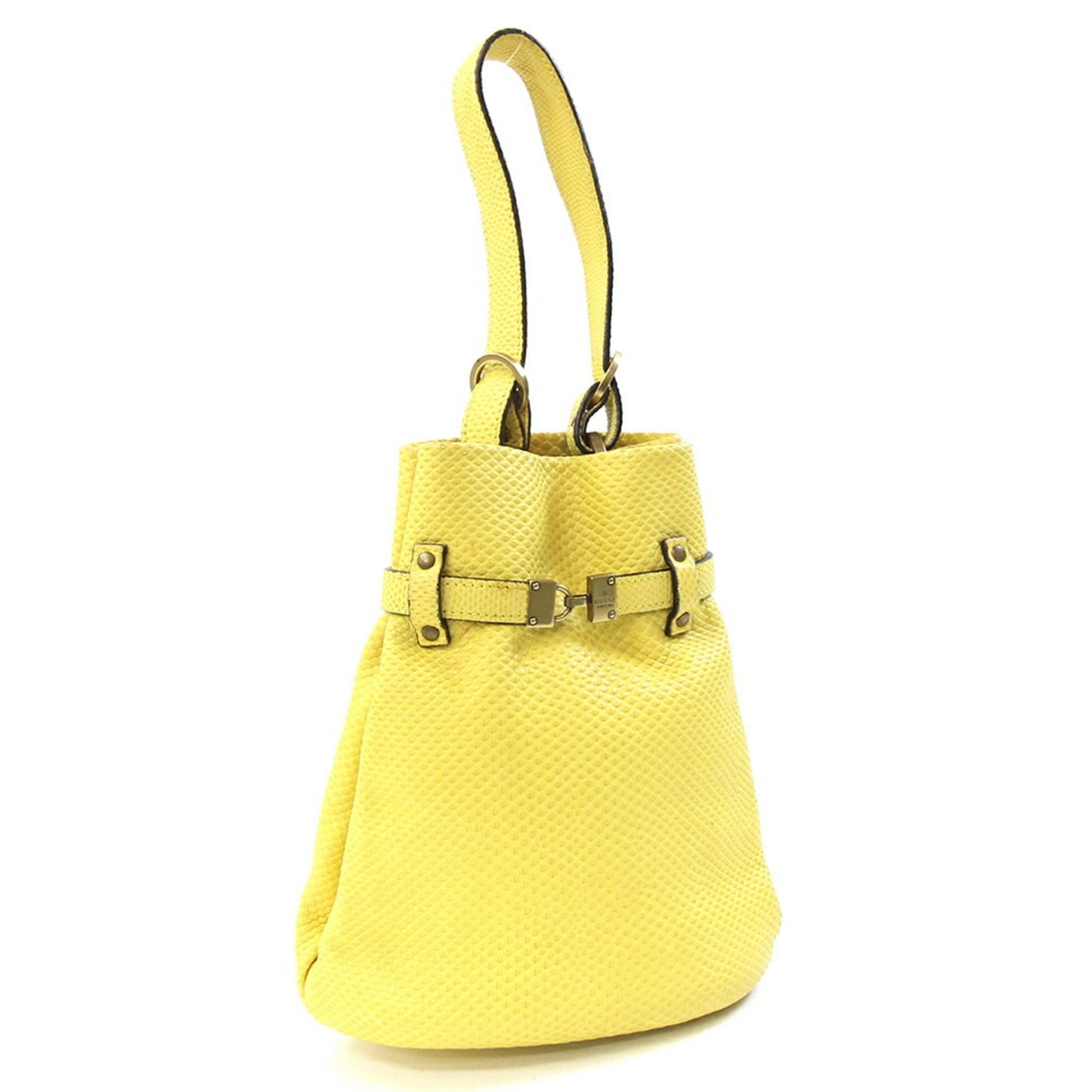 Gucci Yellow Leather Handbag