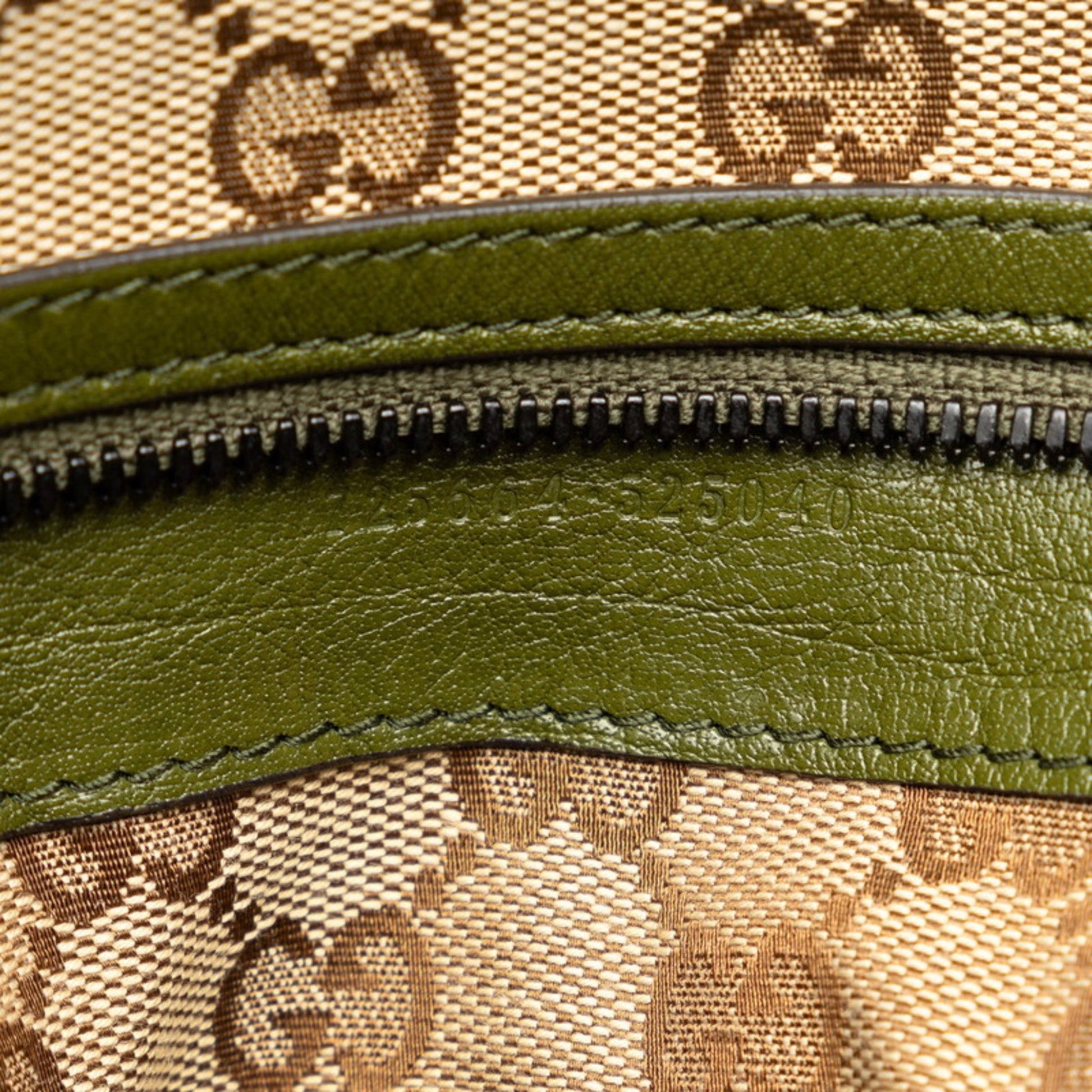 Gucci Khaki Leather Tote Bag