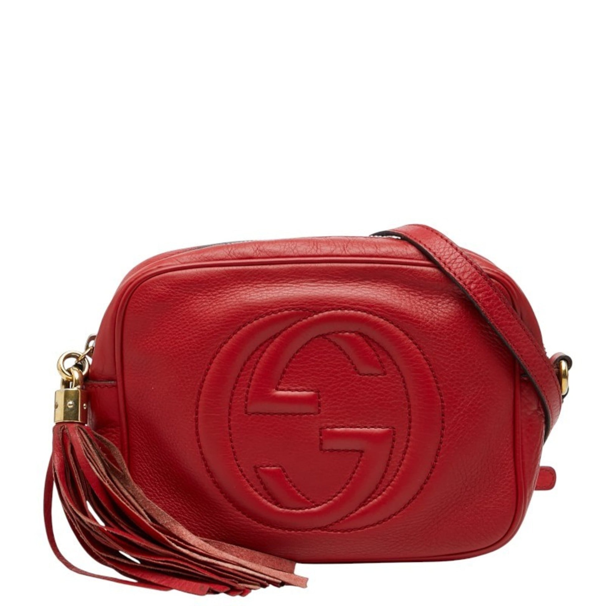 Gucci Red Color Leather Shoulder Bag