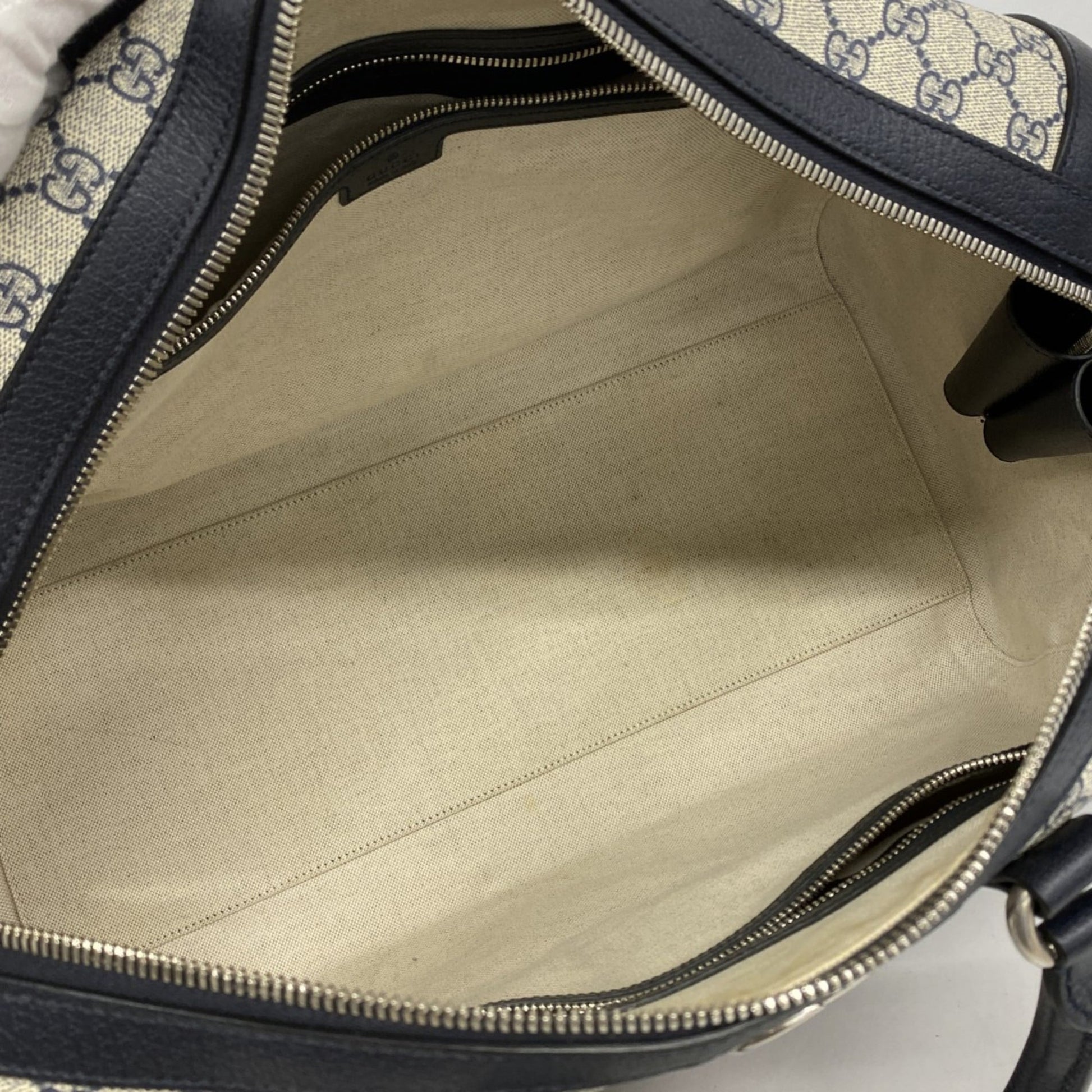 Gucci Navy Pvc Boston Bag