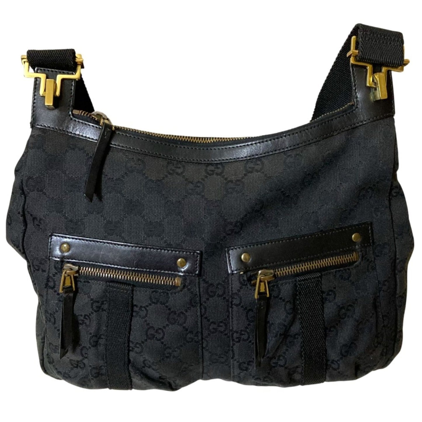 Gucci Black Canvas Shoulder Bag