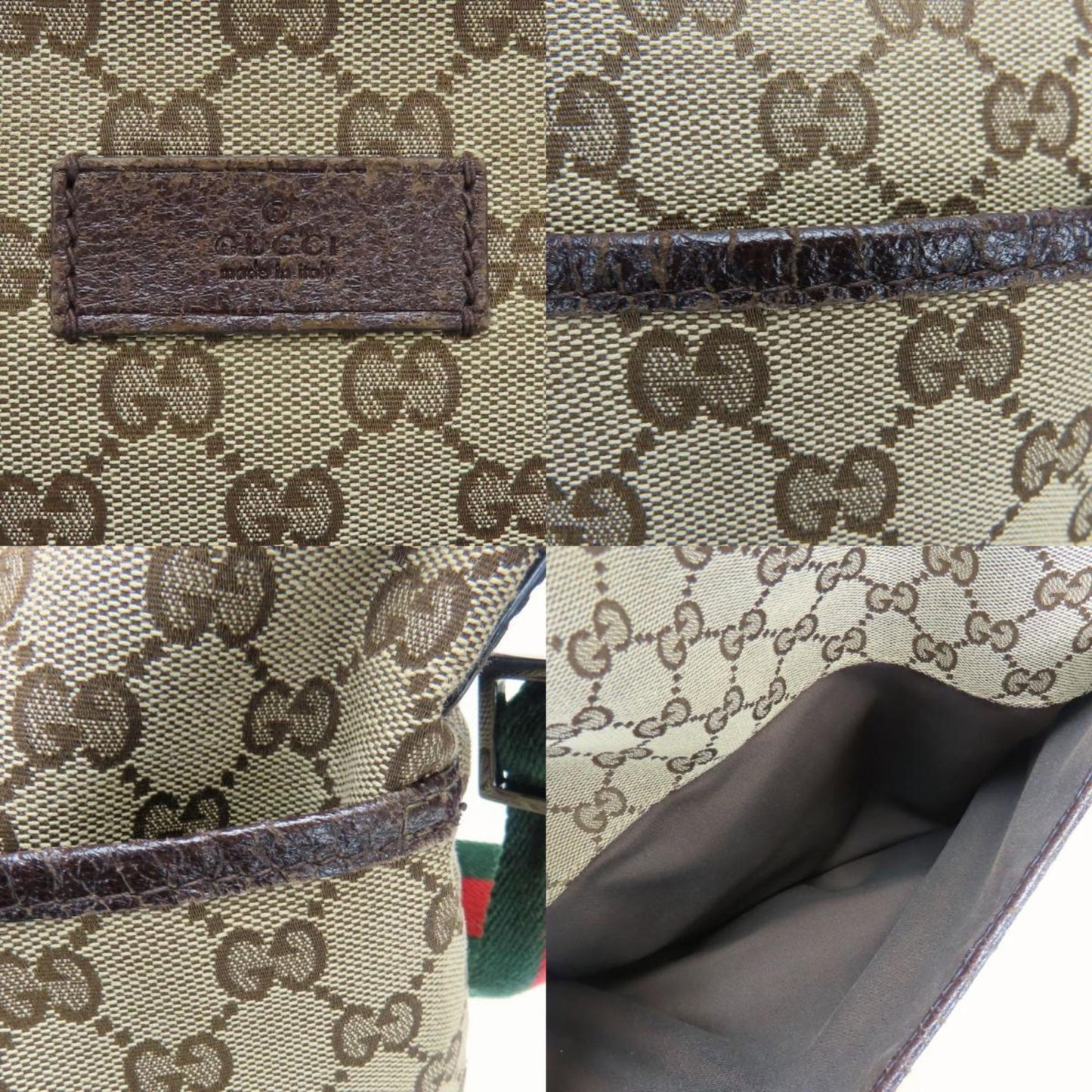 Gucci Beige Gg Canvas Shoulder Bag