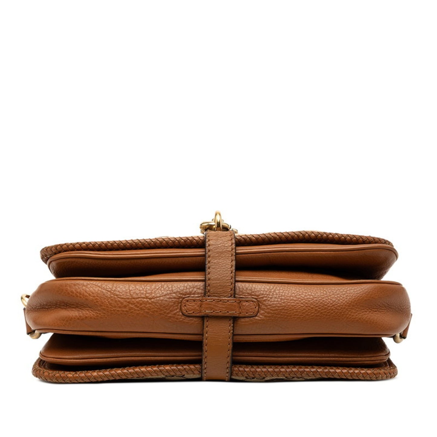 Gucci Beige Brown Canvas Leather Messenger Bag Shoulder Bag