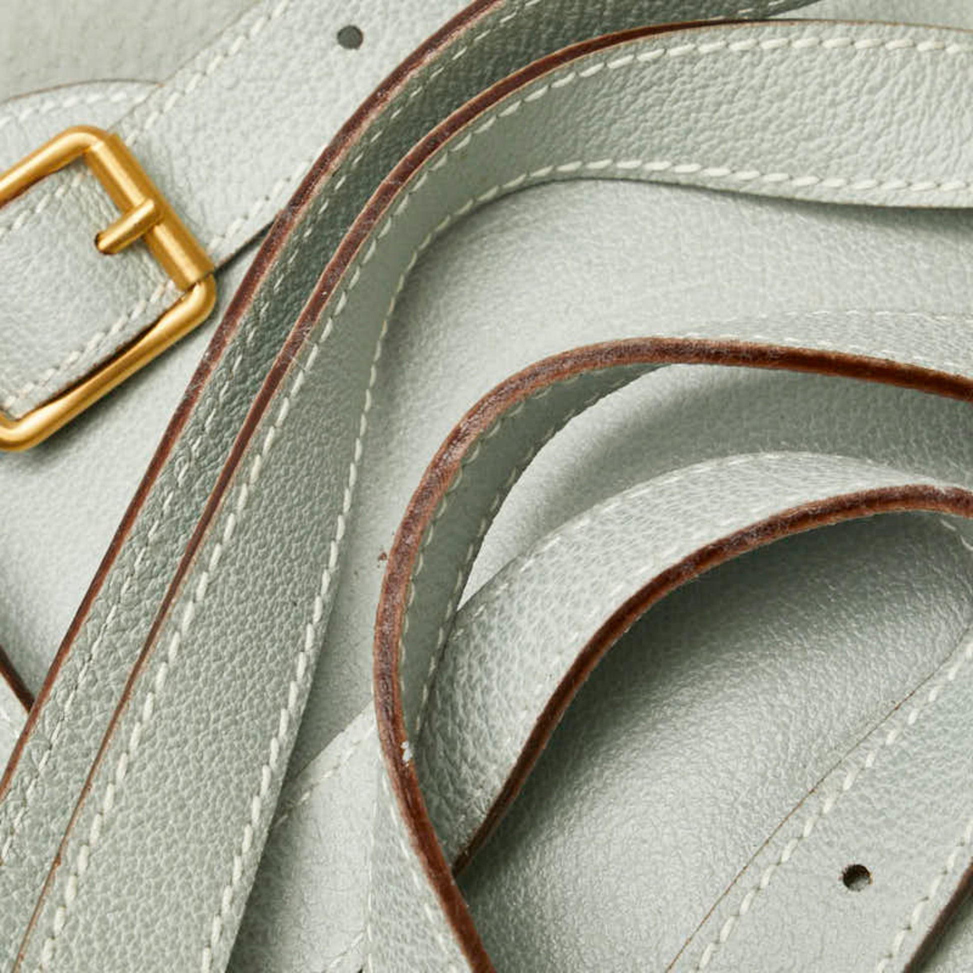 Gucci Light Blue Leather Suede Backpack