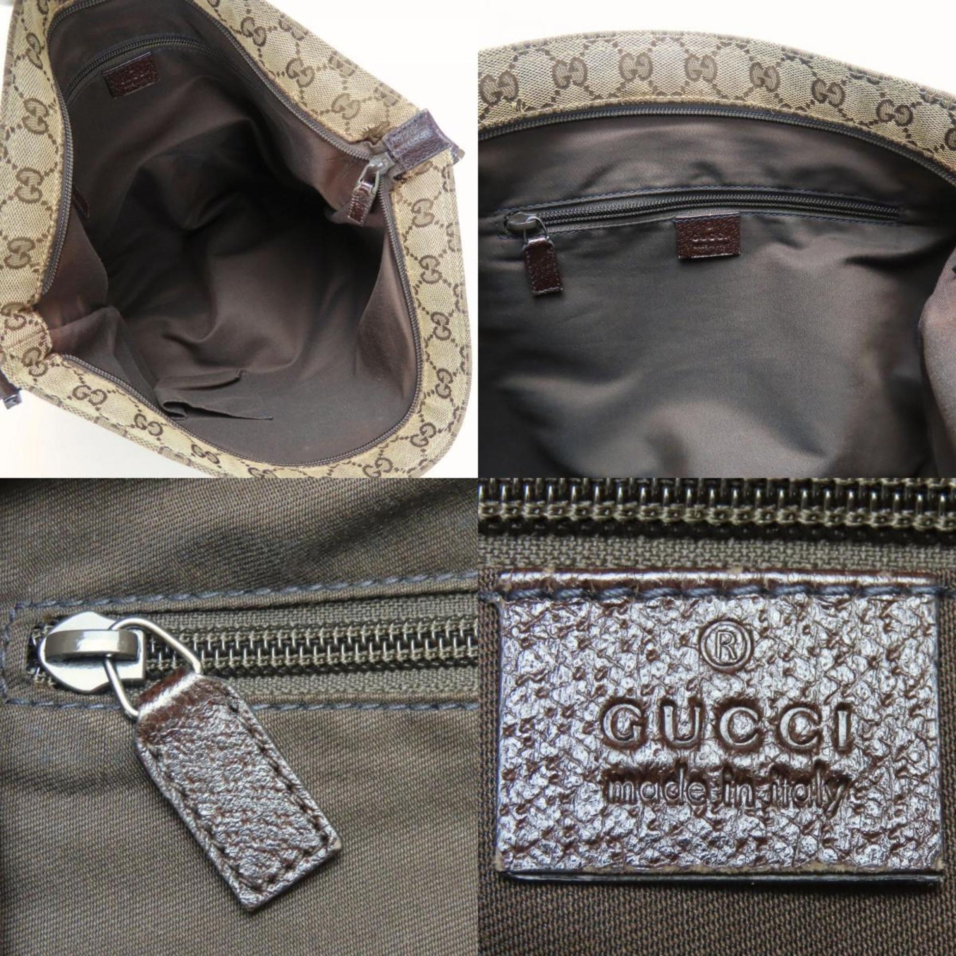 Gucci Beige Gg Canvas Shoulder Bag