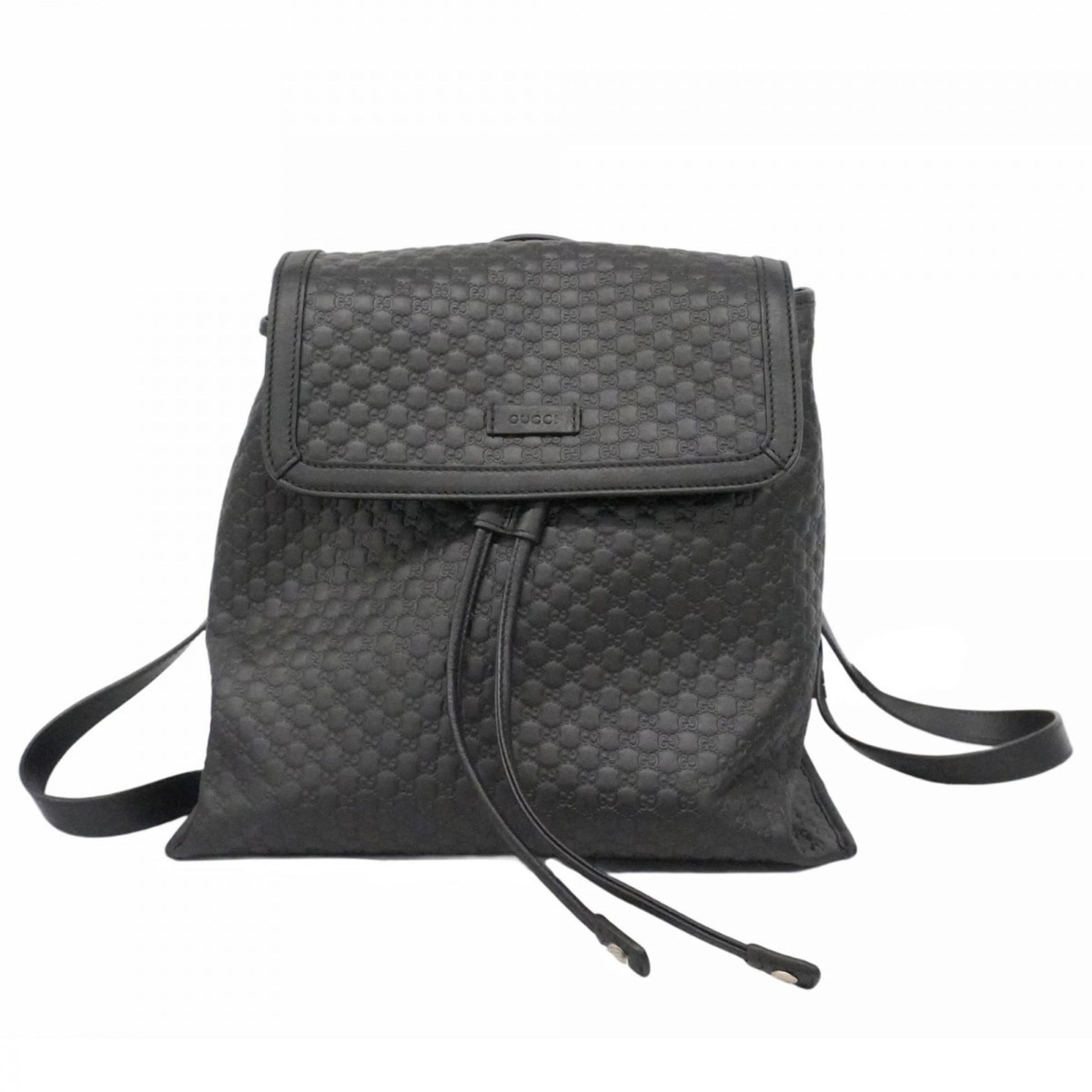 Gucci Black Leather Backpack