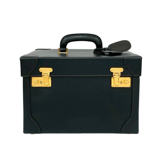 Gucci Black Leather Handbag Vanity Bag