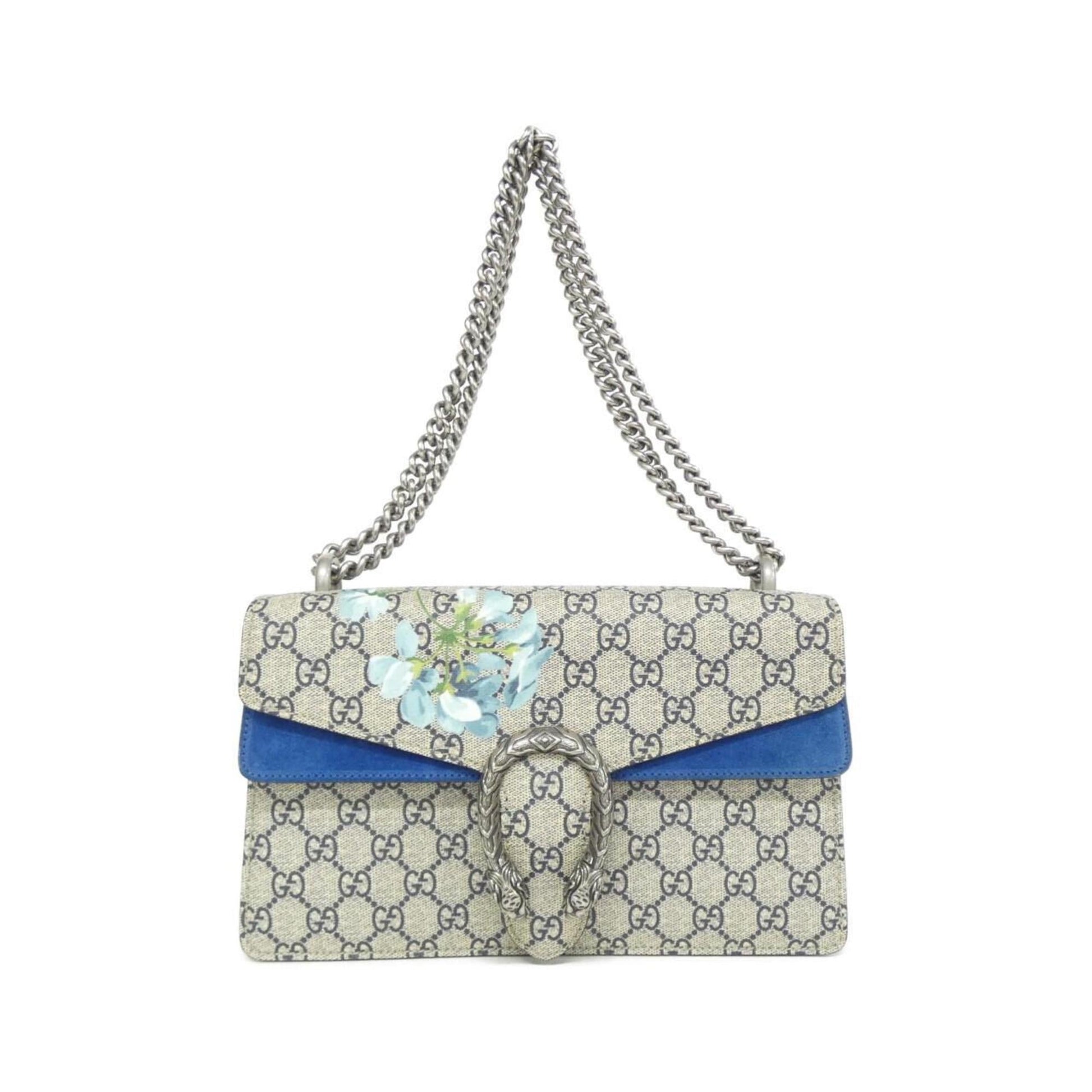 Gucci Beige Blue Gg Supreme Shoulder Bag