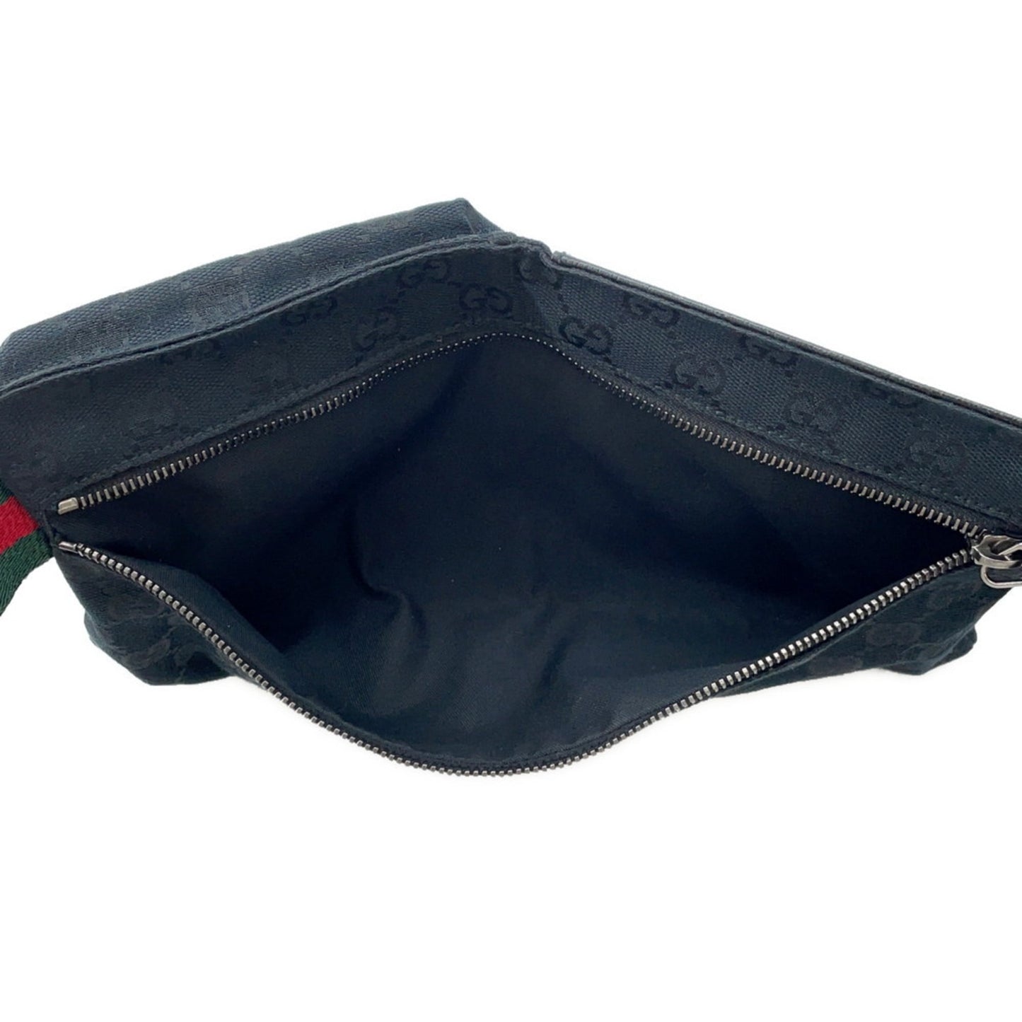 Gucci Sherry Line Black Gg Canvas Sling Bag