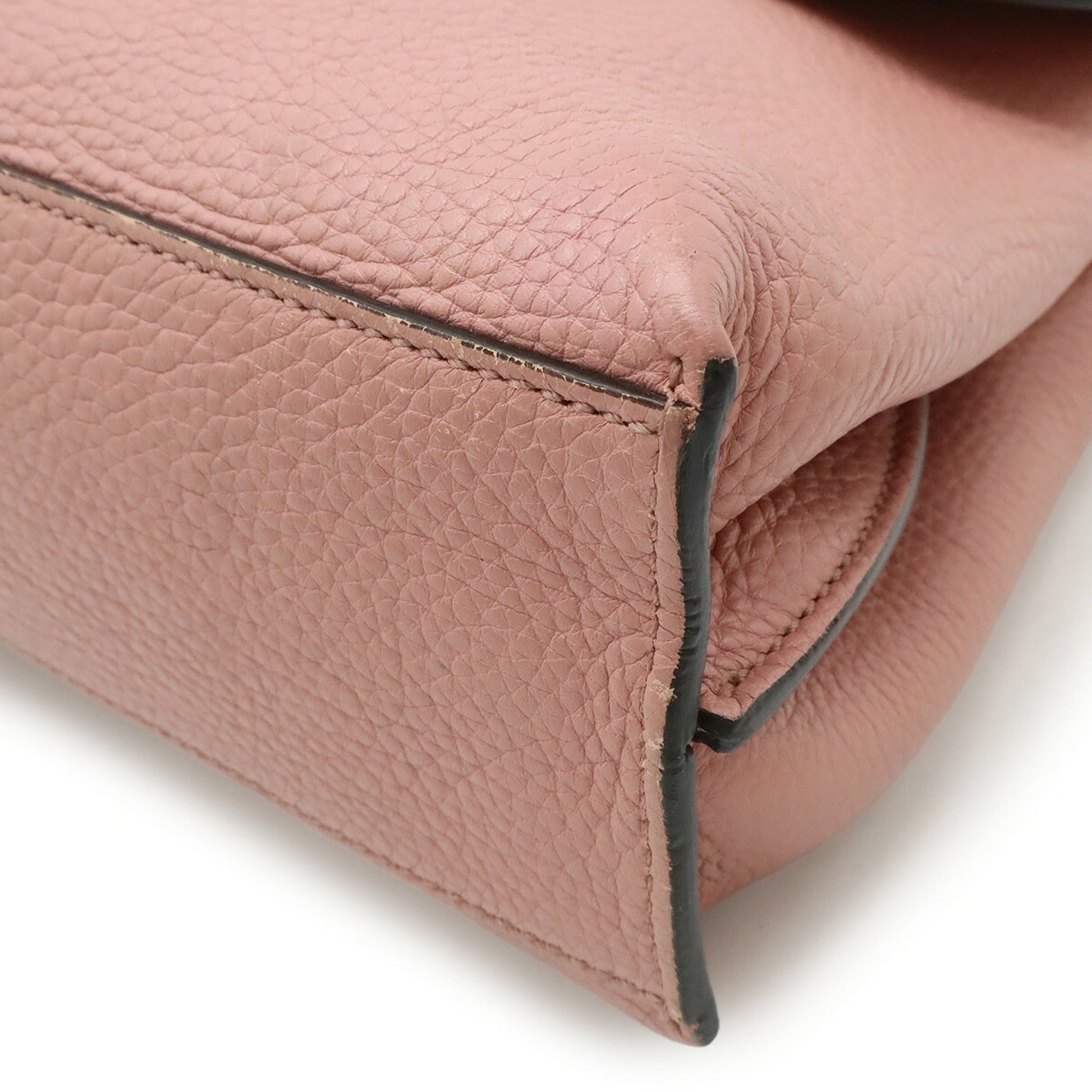 Gucci Pink Bamboo Leather Handbag Shoulder Bag