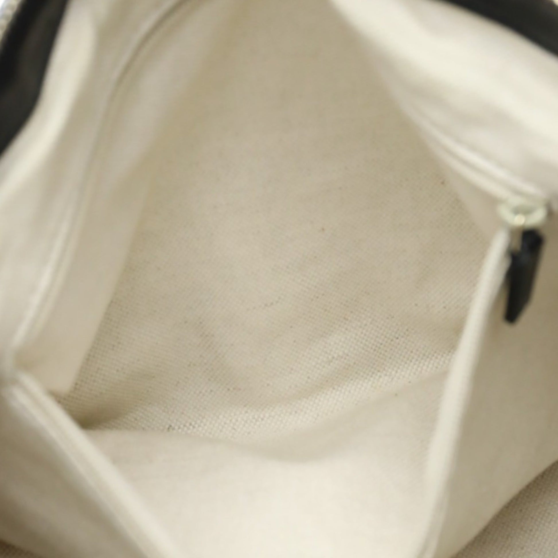 Gucci Beige Black Canvas Shoulder Bag