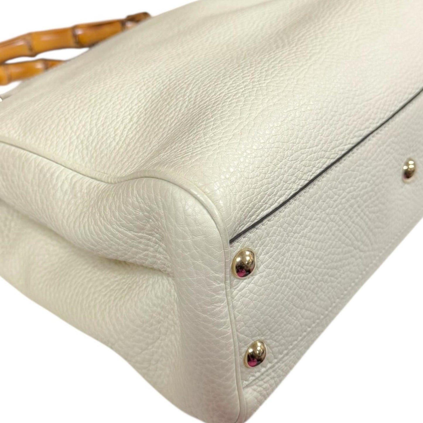 Gucci Ivory White Bamboo Shoulder Bag