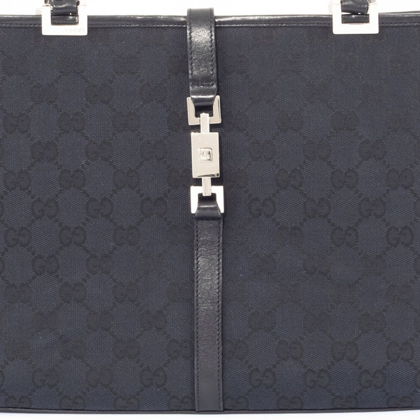 Gucci Black Gg Canvas Tote Bag