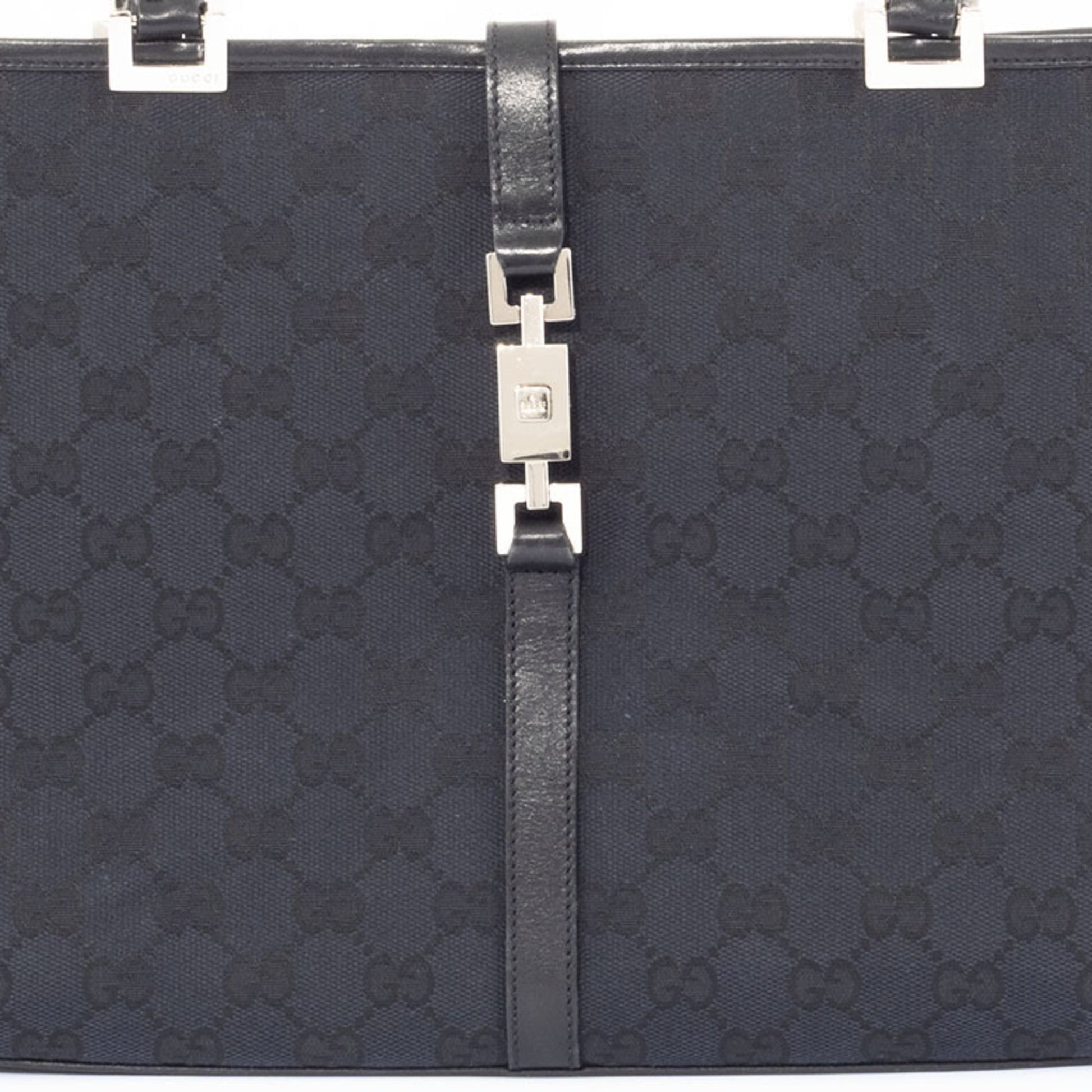 Gucci Black Gg Canvas Tote Bag